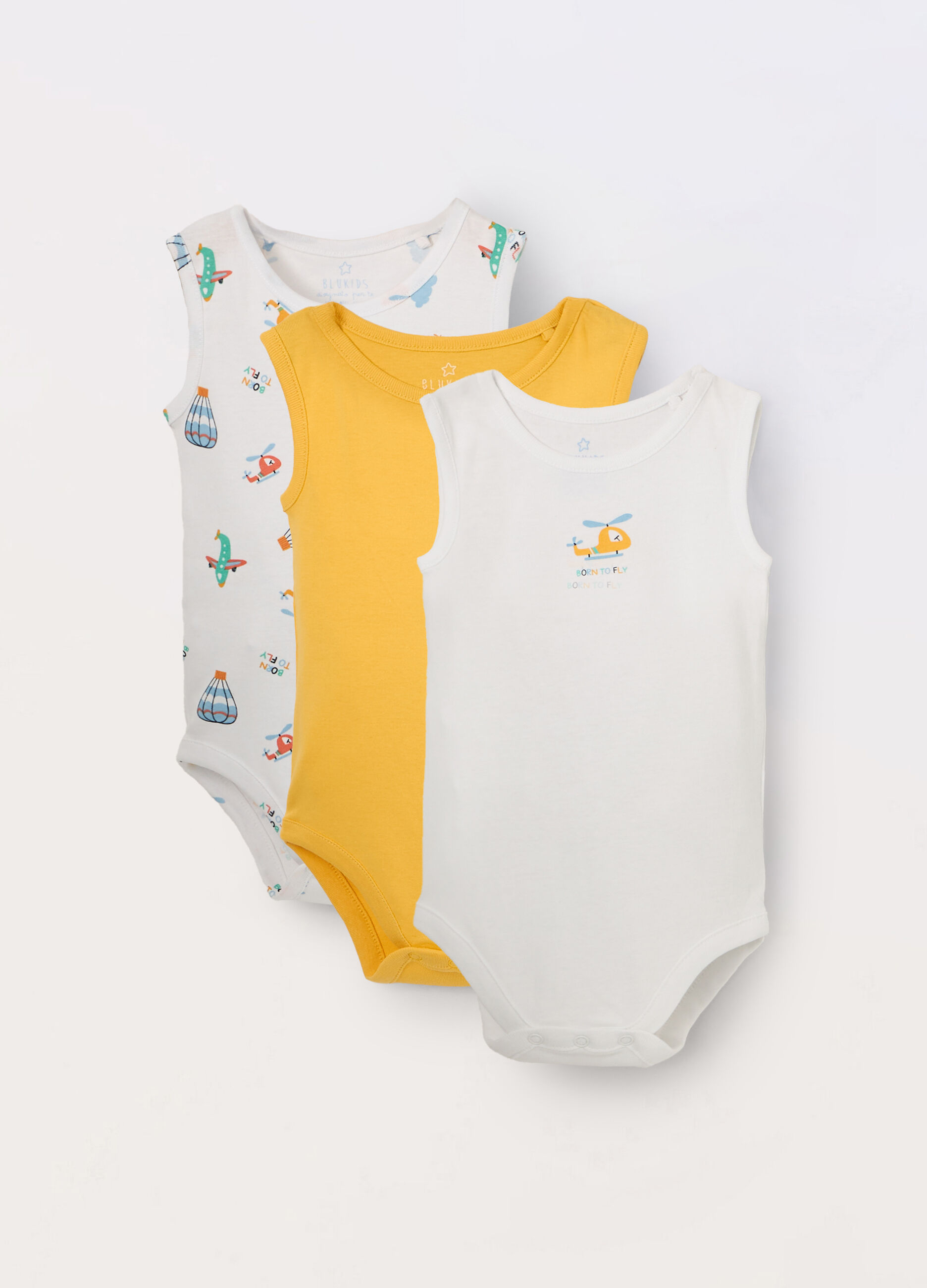 Pack 3 body in puro cotone neonato_0