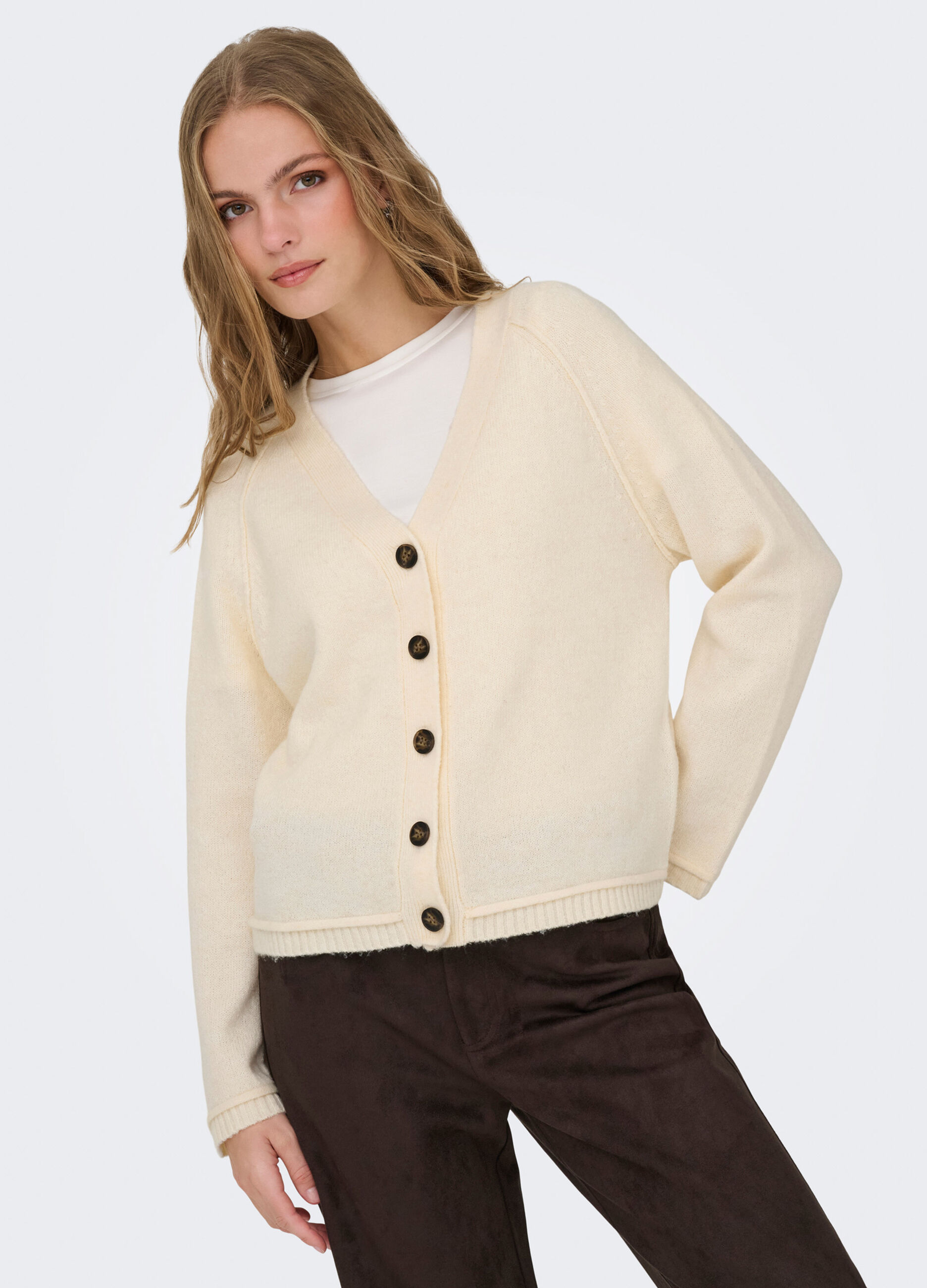 Cardigan con scollo a V donna_3