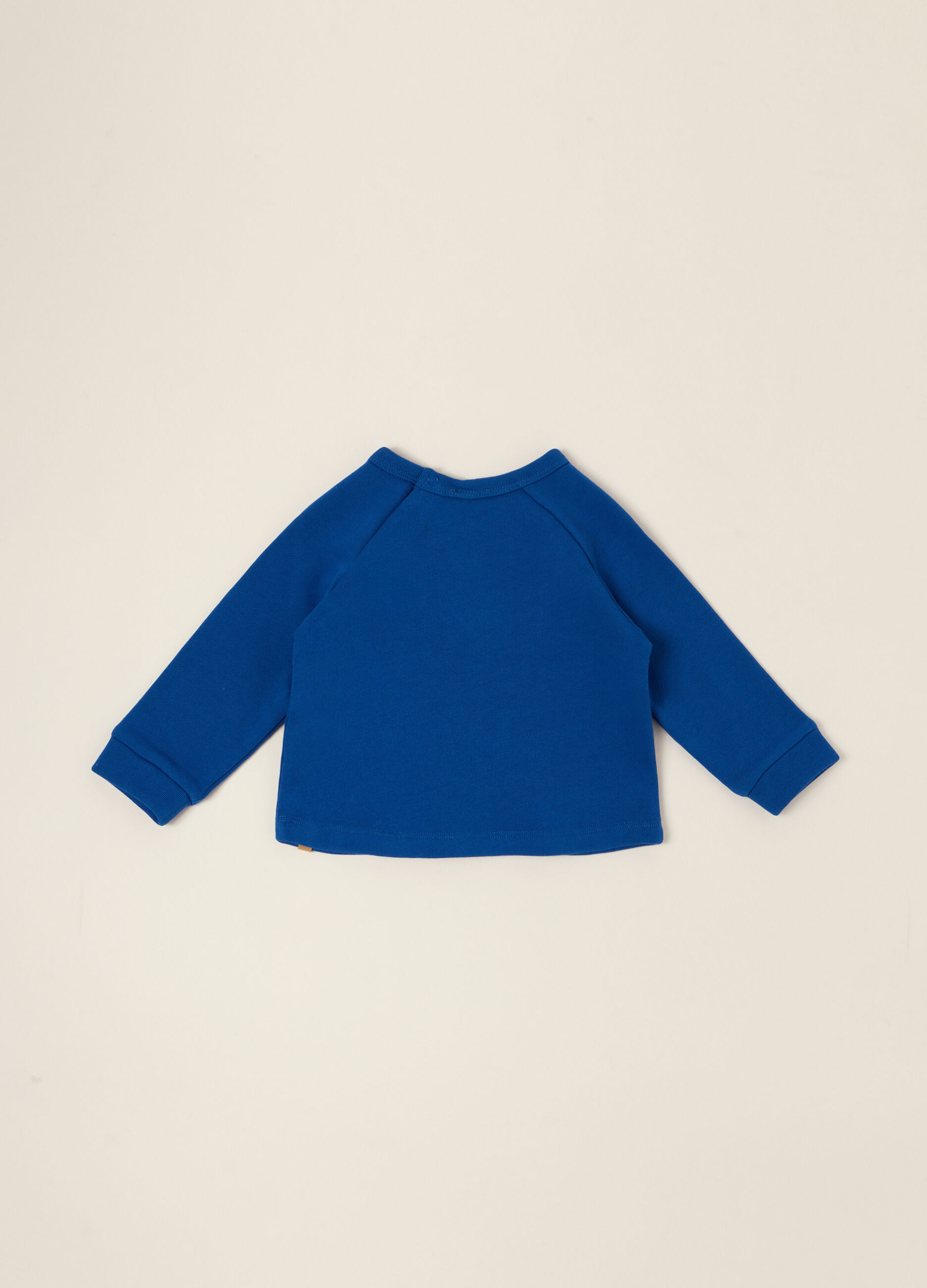 Felpa blu in cotone organico_1