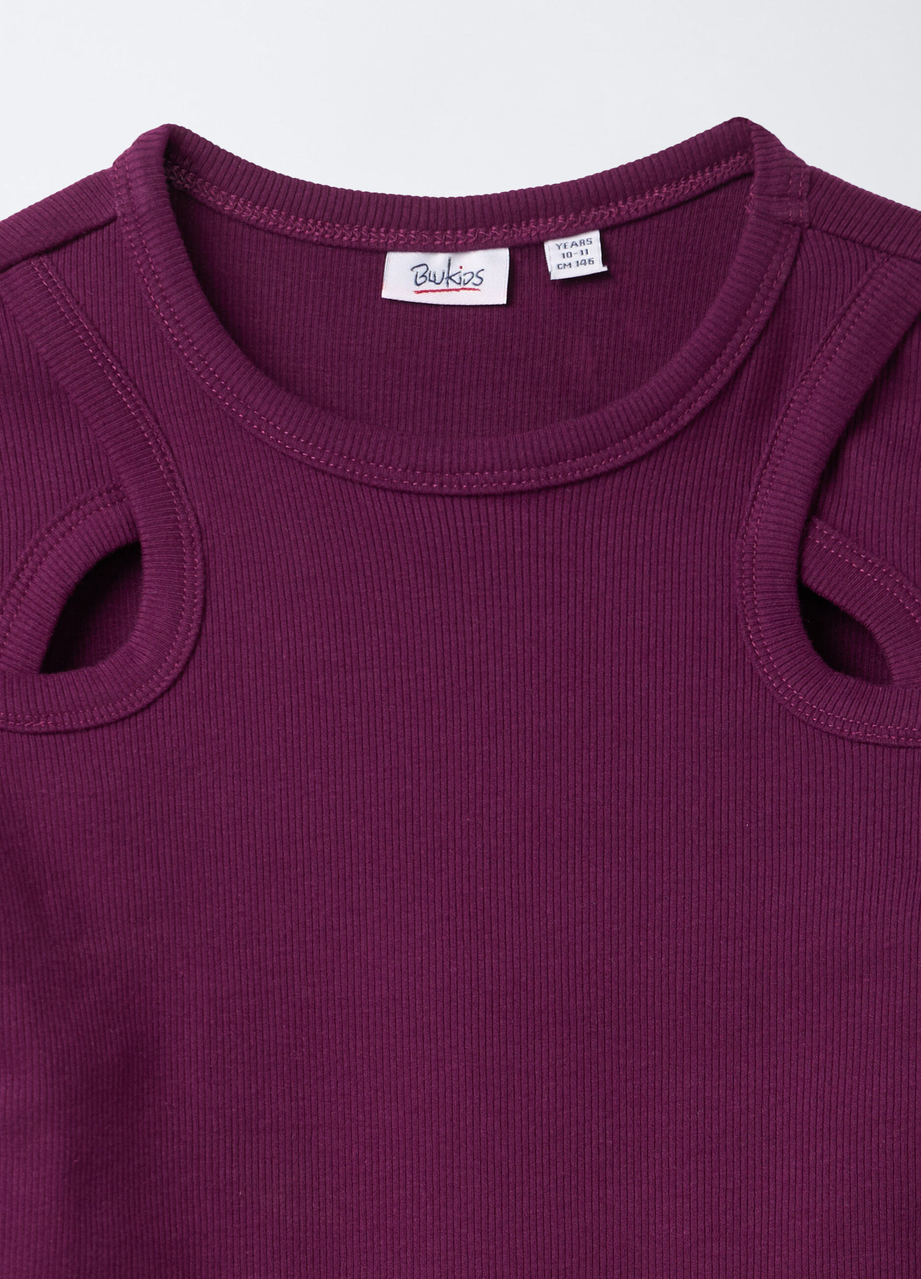T-shirt in costina di cotone stretch Fit Slim ragazza_2