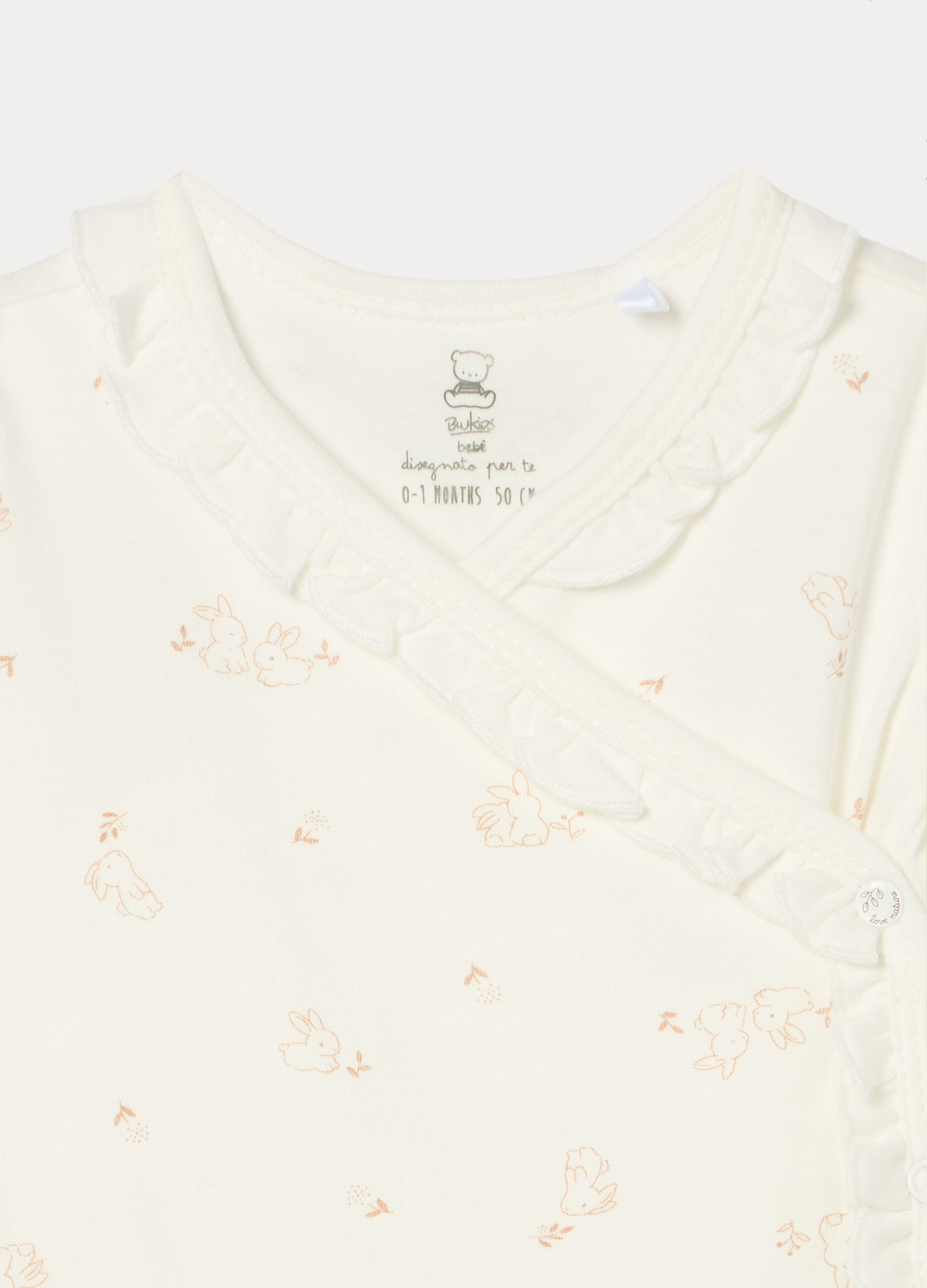 Tutina in interlock di cotone misto viscosa neonata_2