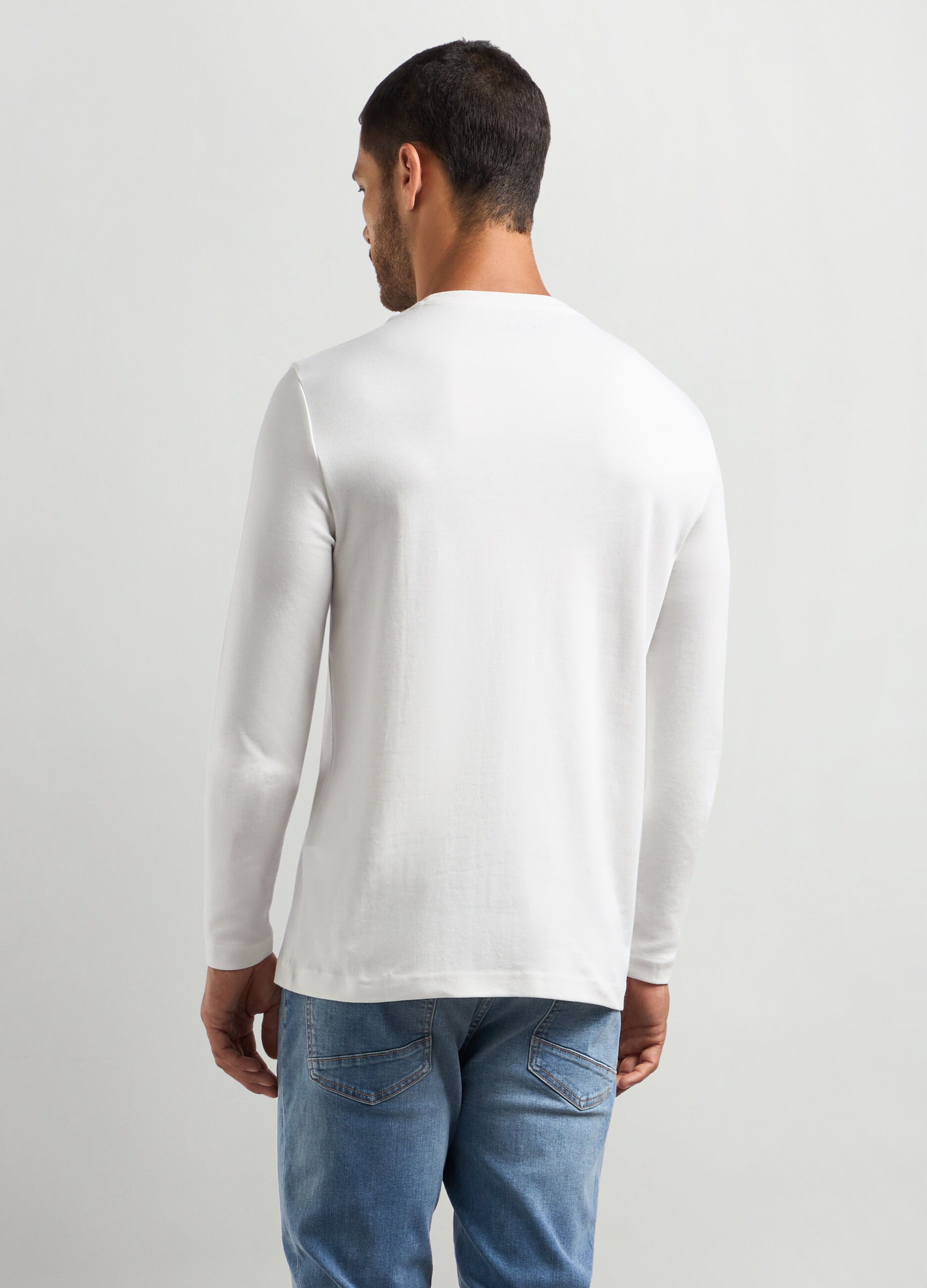 T-shirt a manica lunga in puro cotone_1