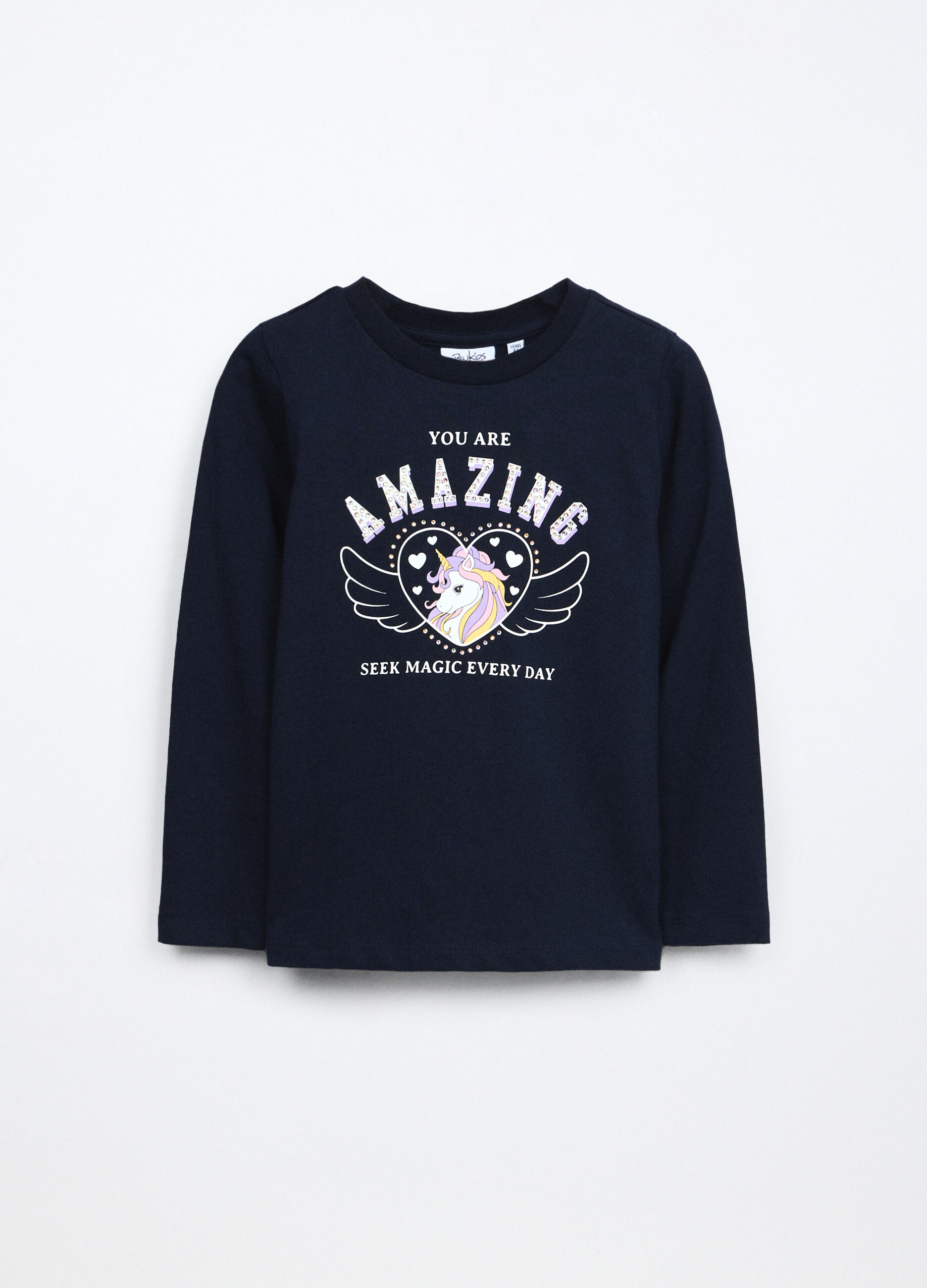 T-shirt in jersey di puro cotone bambina_0