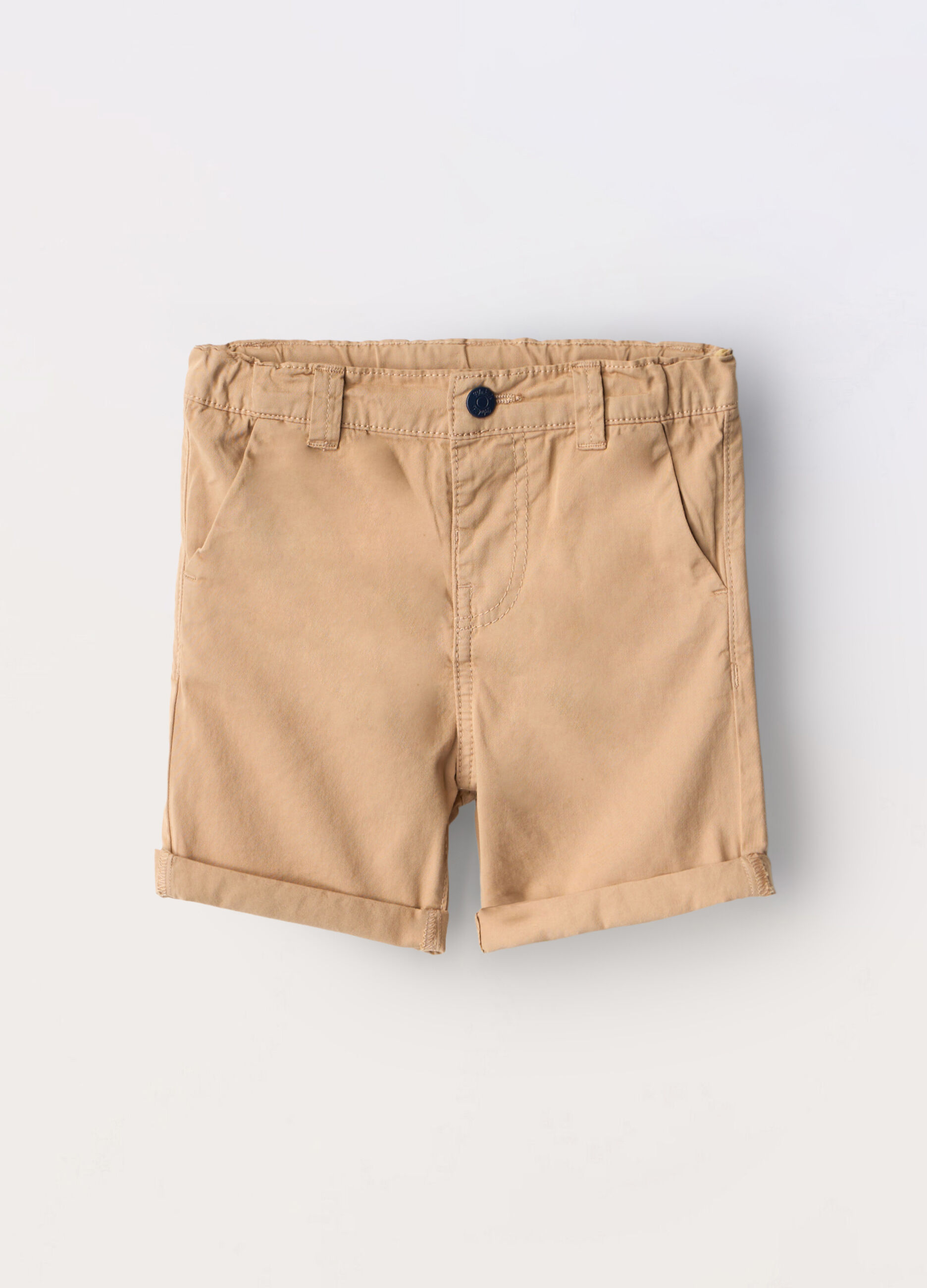 Pantaloni in twill di puro cotone neonato_0