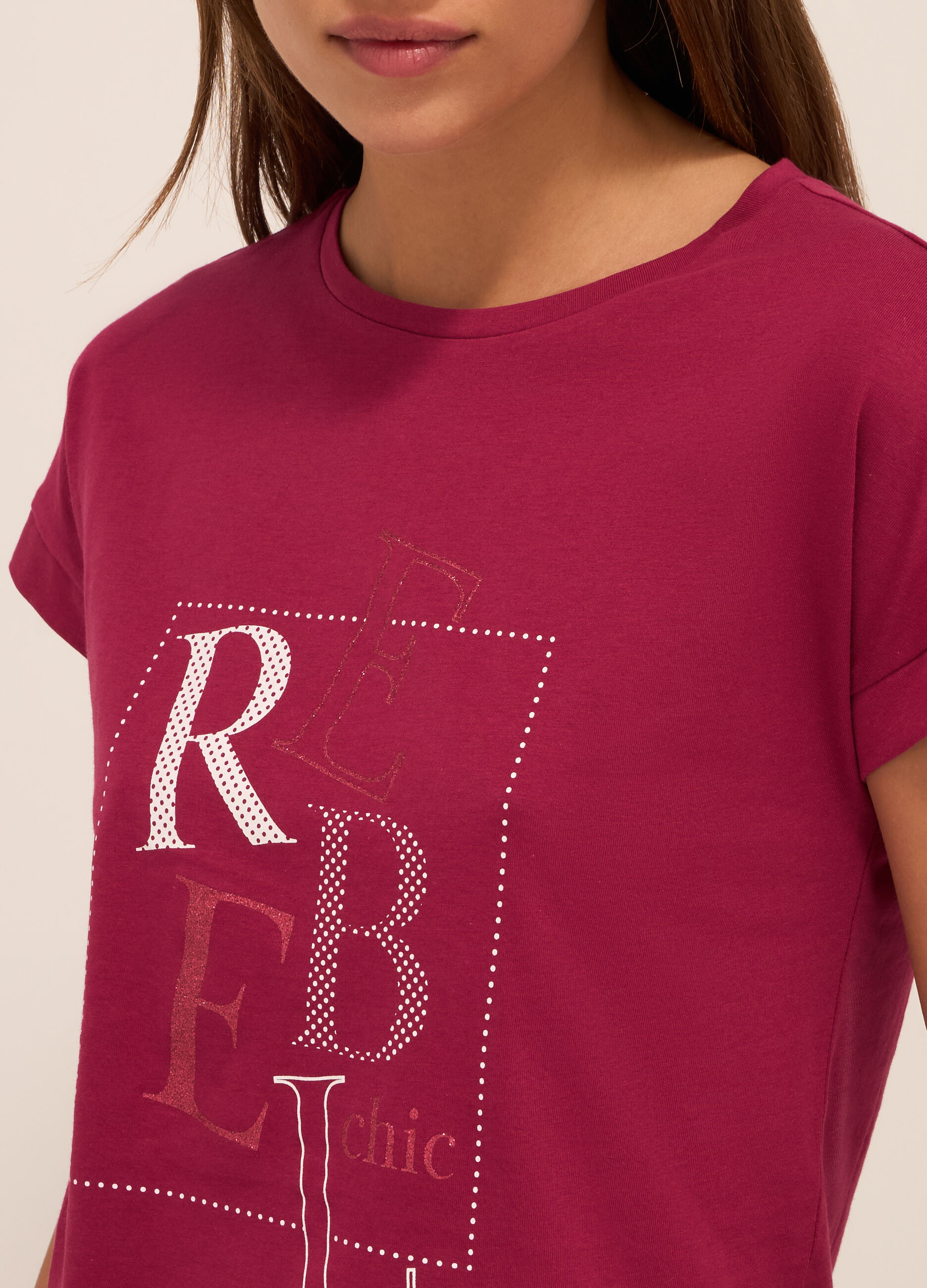 T-shirt in puro cotone donna