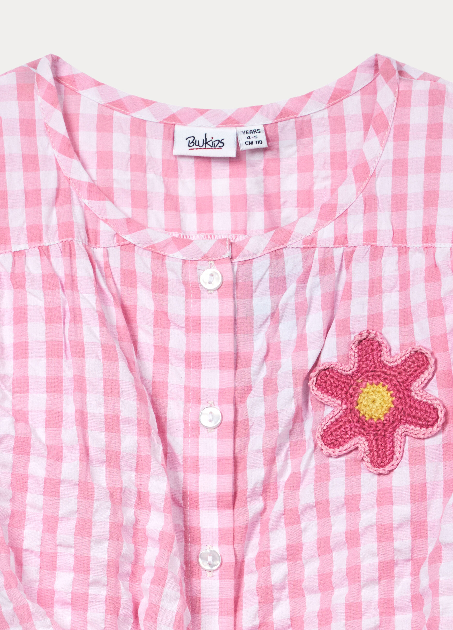 Blusa in misto cotone seersucker bambina_2