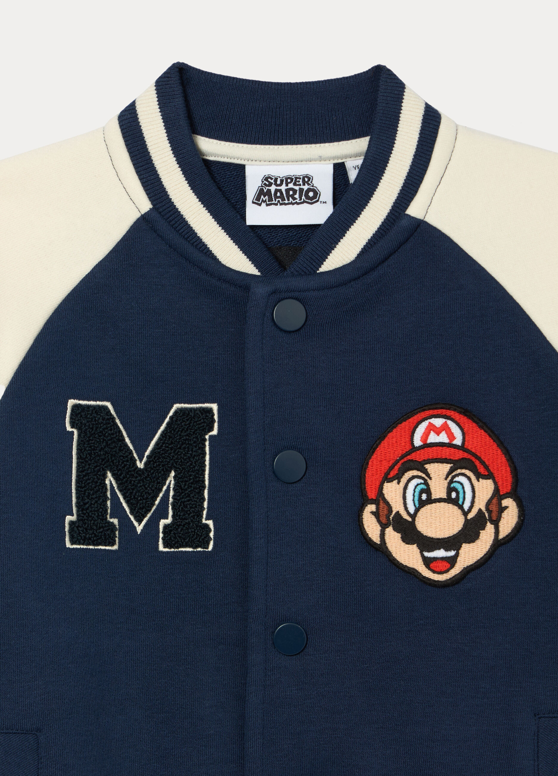 Felpa varsity in french terry bambino_2