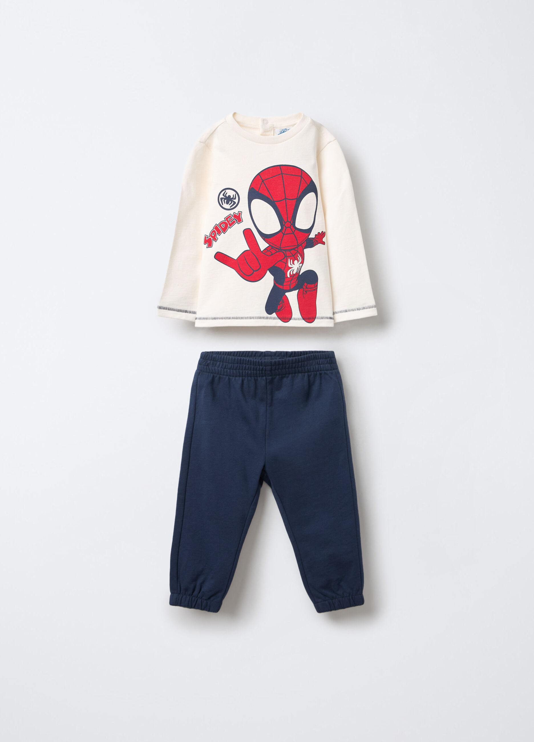 Jogging set Spidey in puro cotone garzato bimbo_0