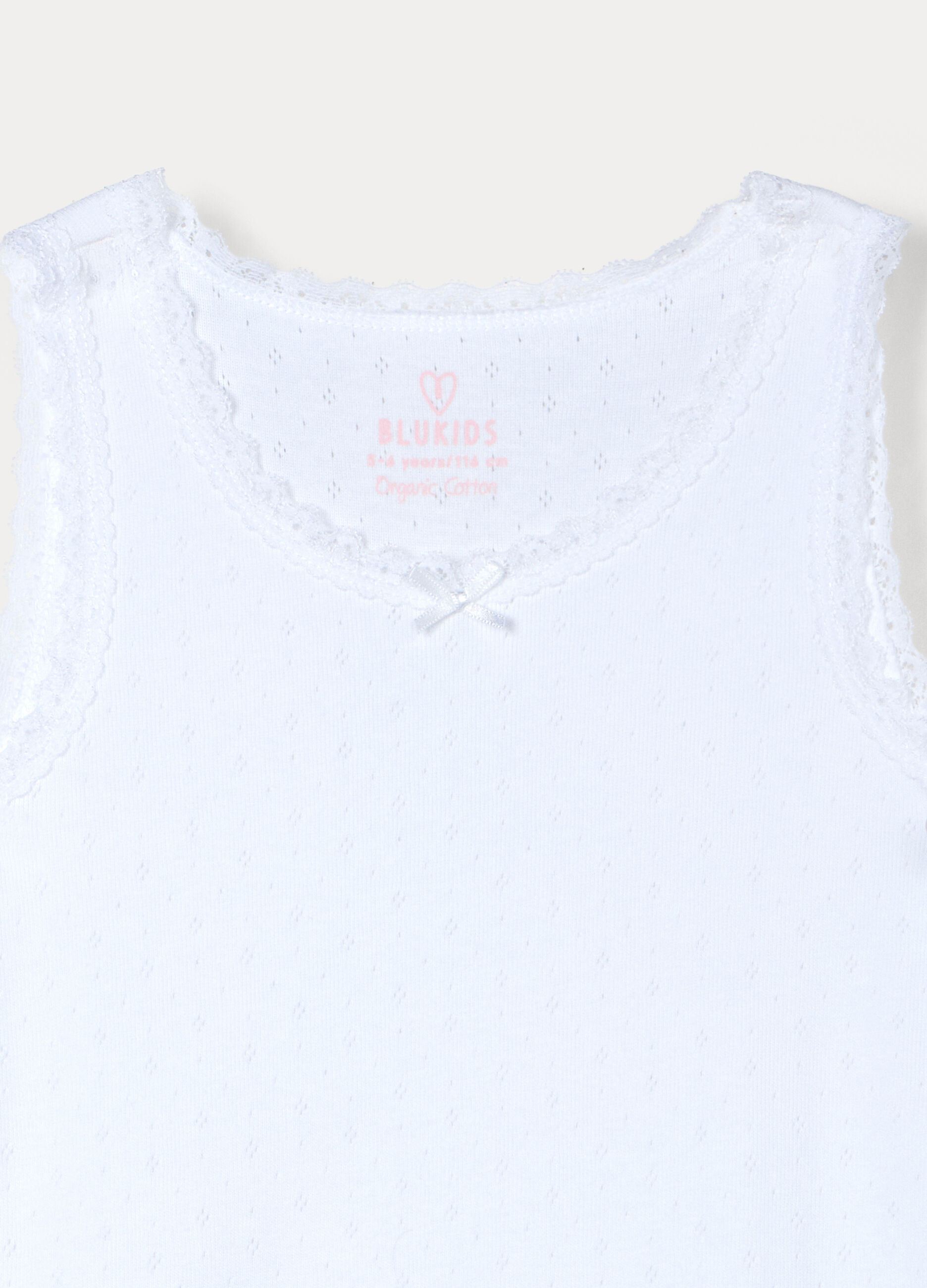 Pack 2 canotte in puro cotone pointelle bambina_2