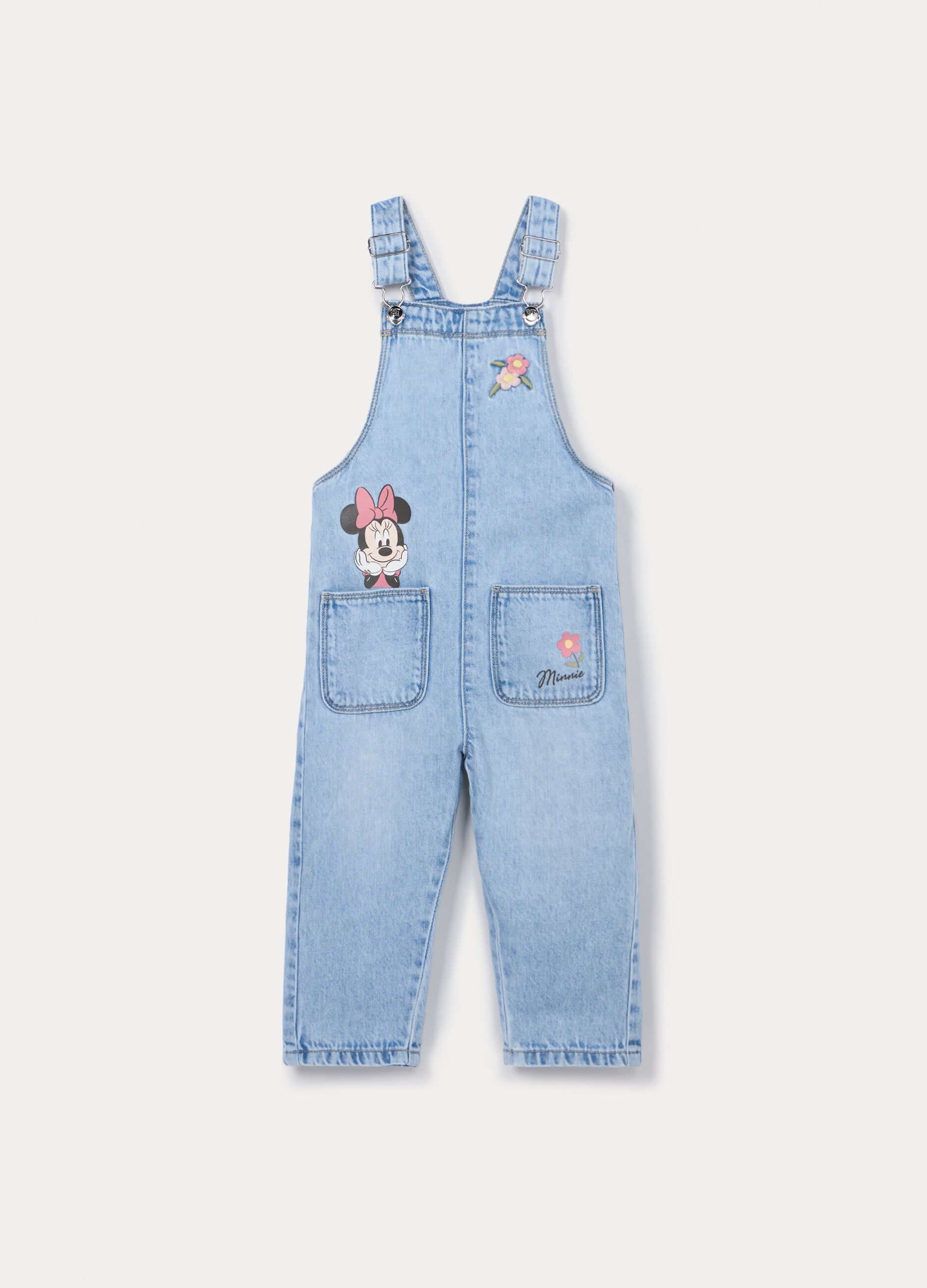 Salopette Disney in denim di puro cotone bimba_0