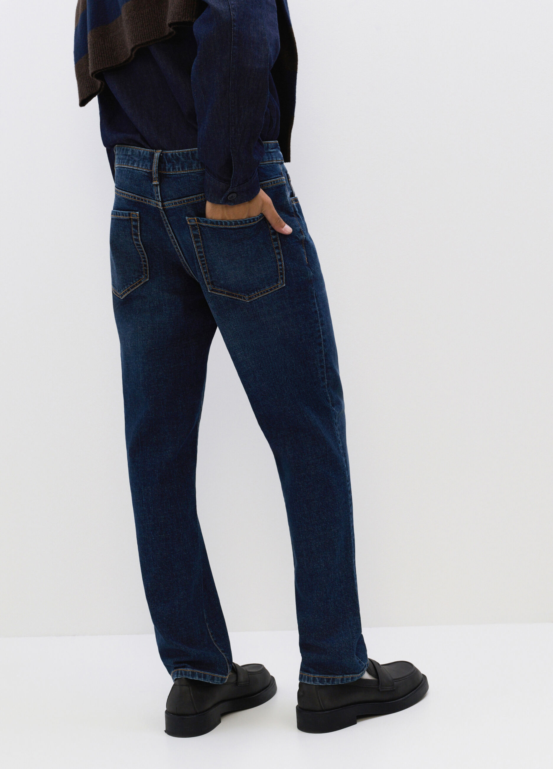 Jeans regular fit in denim stretch uomo