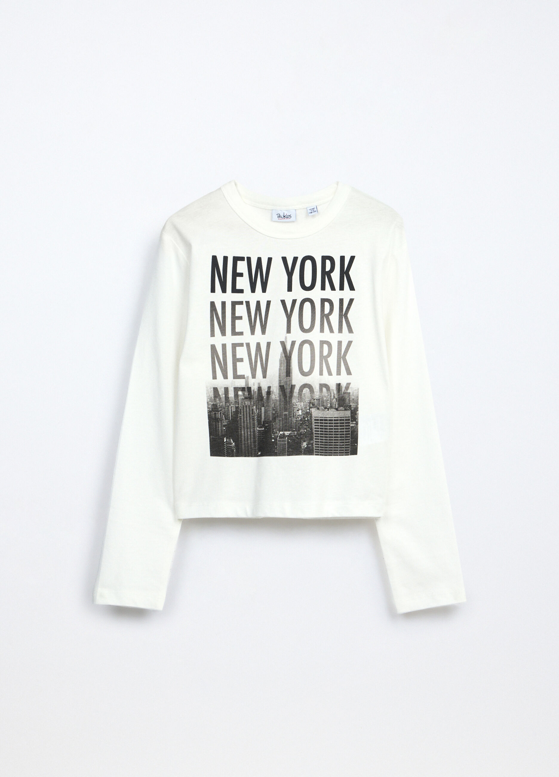 T-shirt in jersey di puro cotone ragazza_0