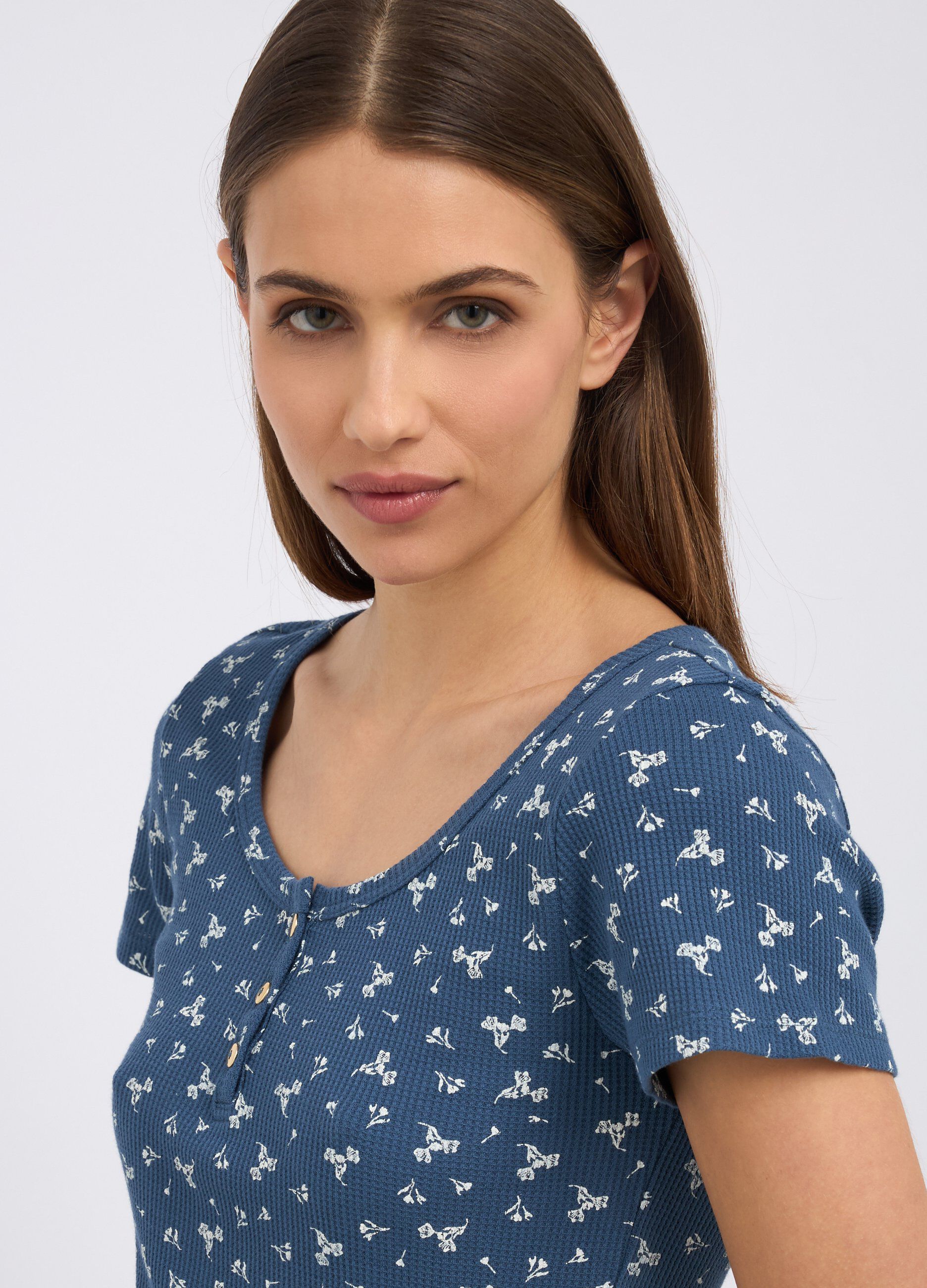 T-shirt in costina di puro cotone donna_2