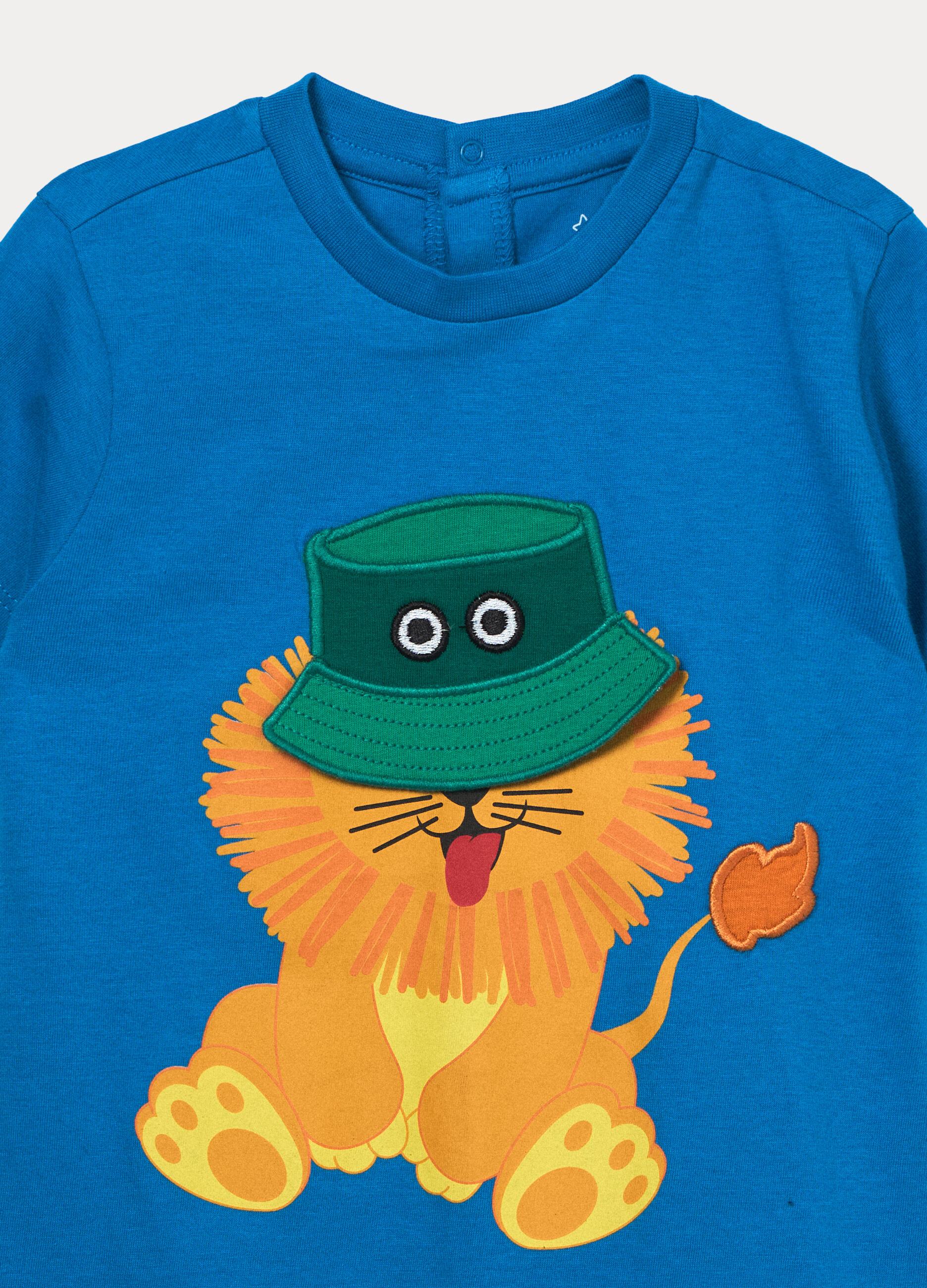 Tutina pigiama in jersey di puro cotone neonato_2