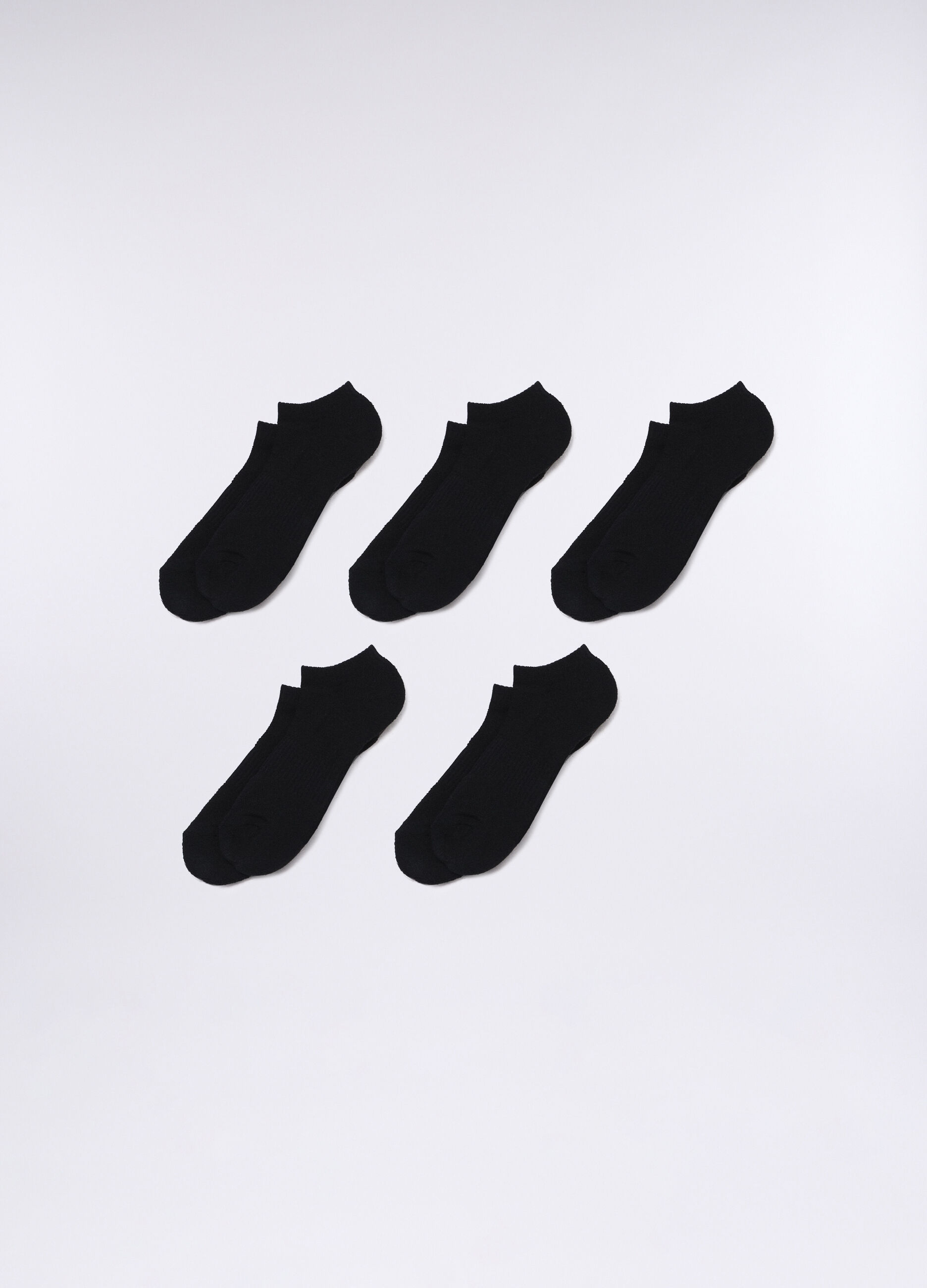 5 pack calzini sneaker in cotone stretch uomo
