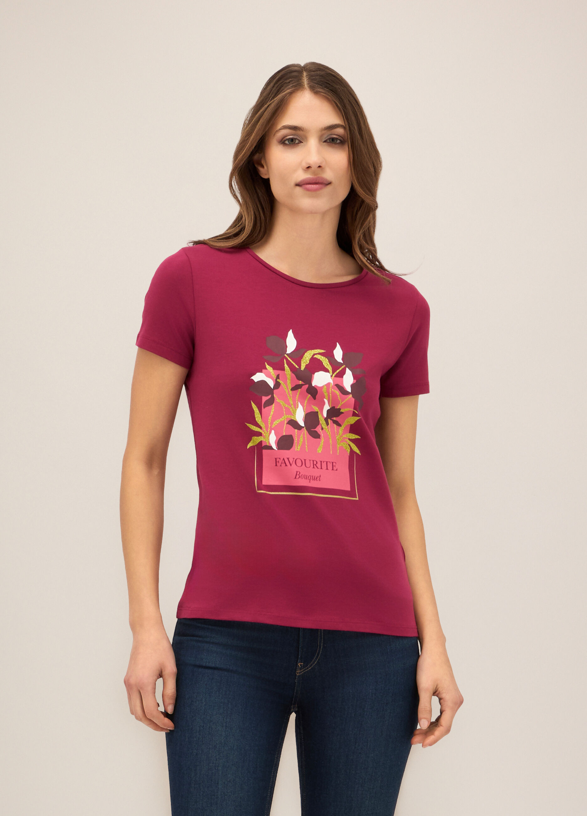 T-shirt in cotone stretch donna_0