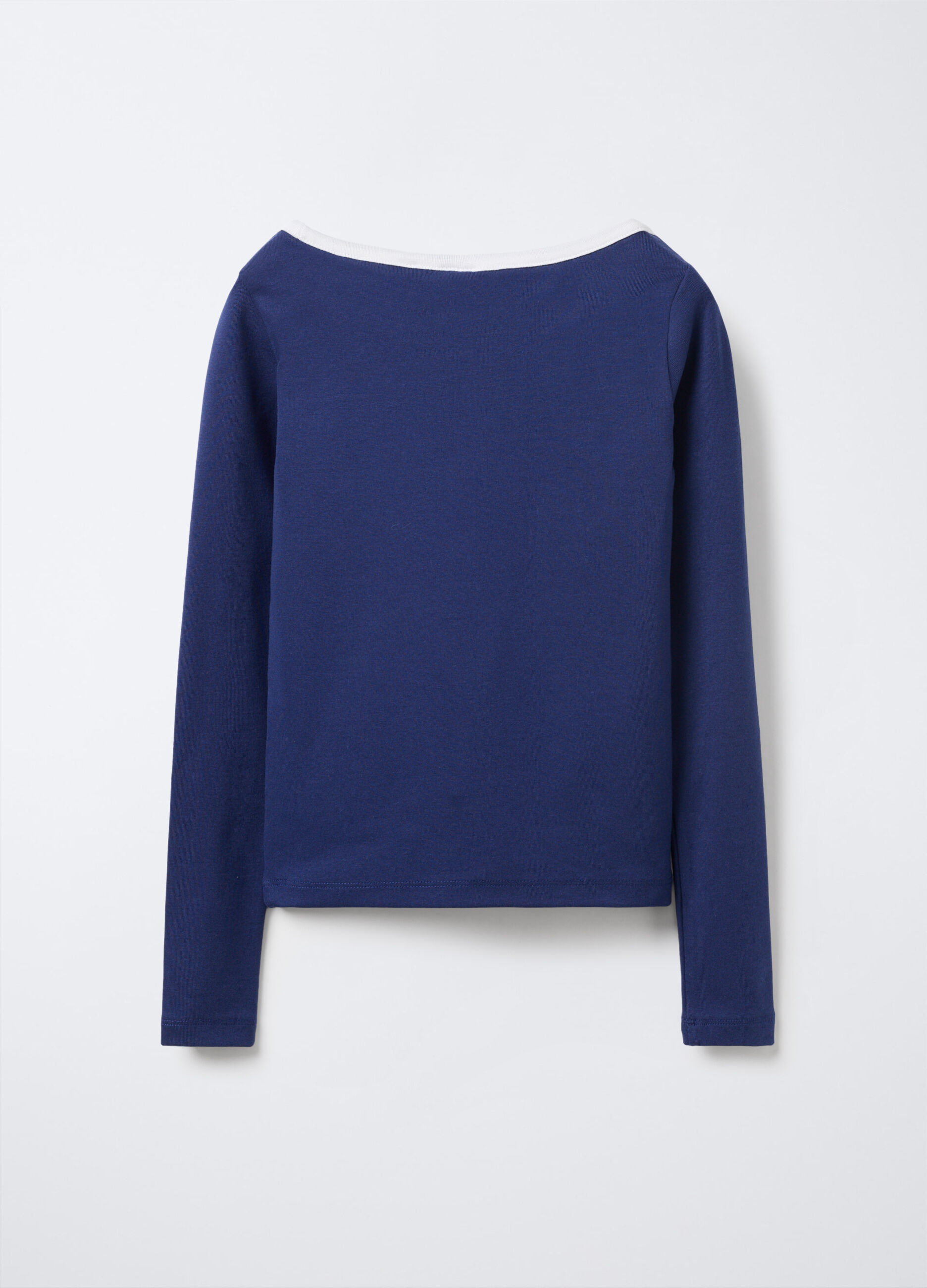T-shirt in costina di cotone stretch ragazza_1