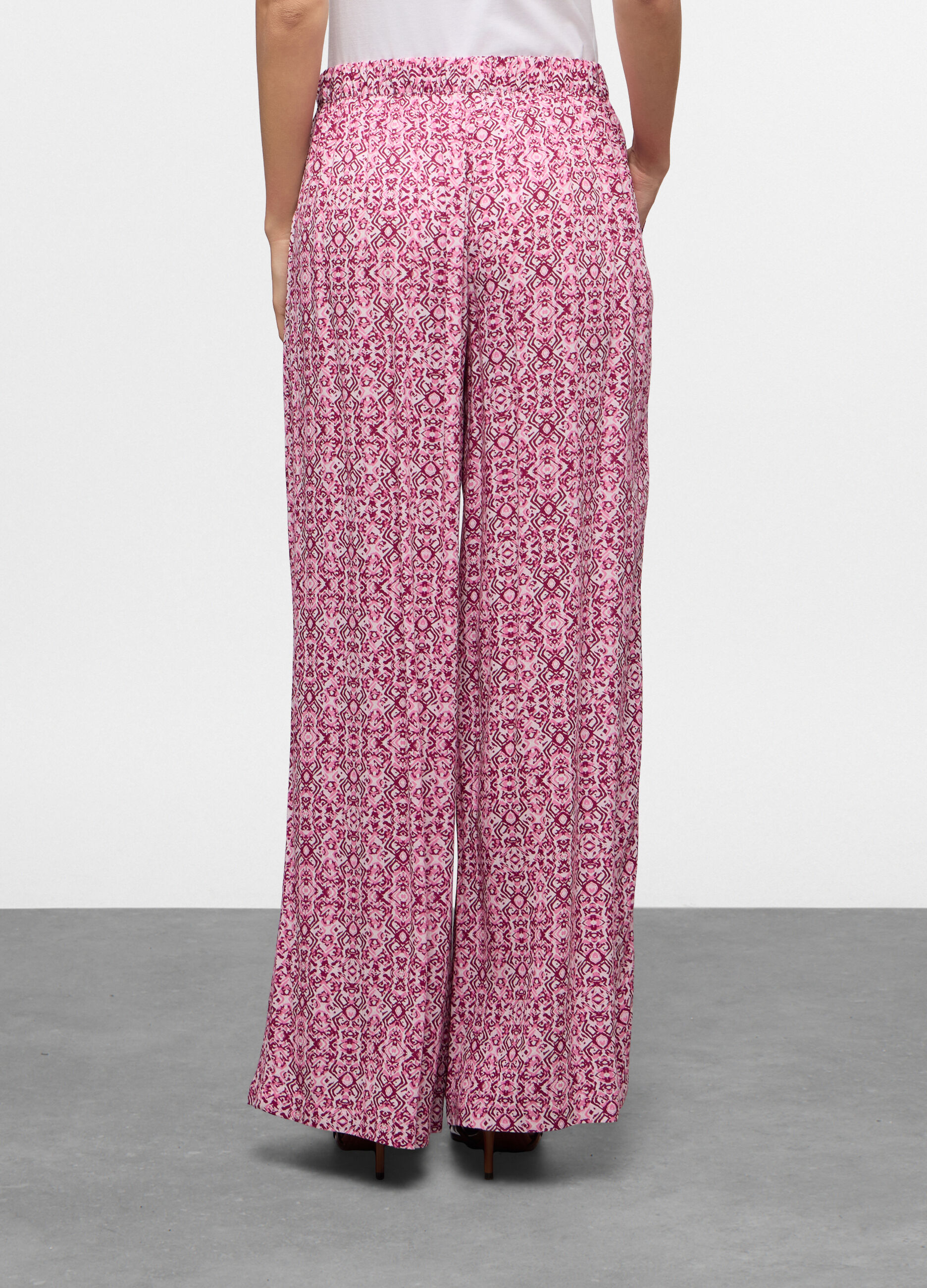Pantaloni Fit Straight in pura viscosa donna_1