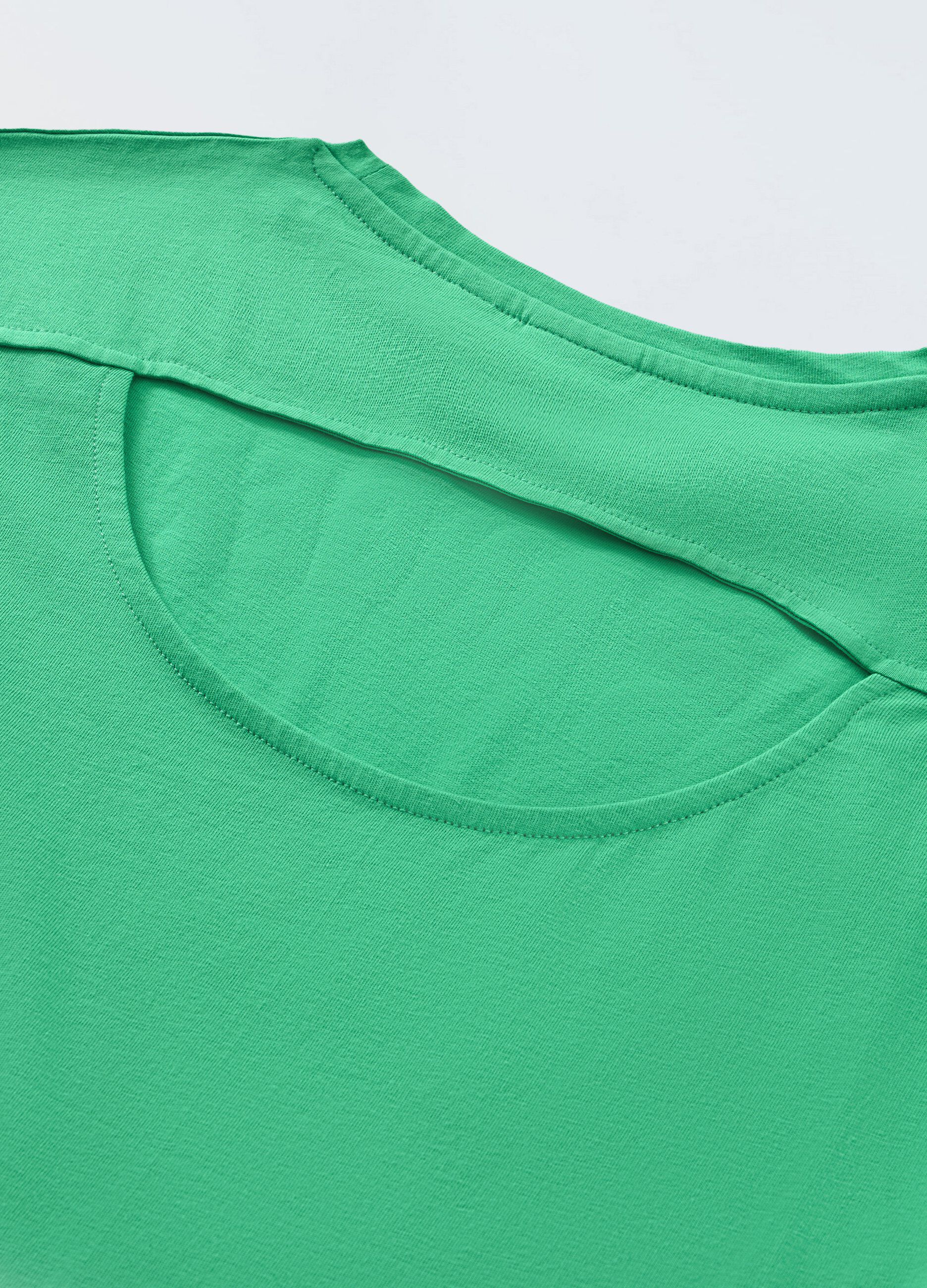 T-shirt cropped in puro cotone ragazza_1