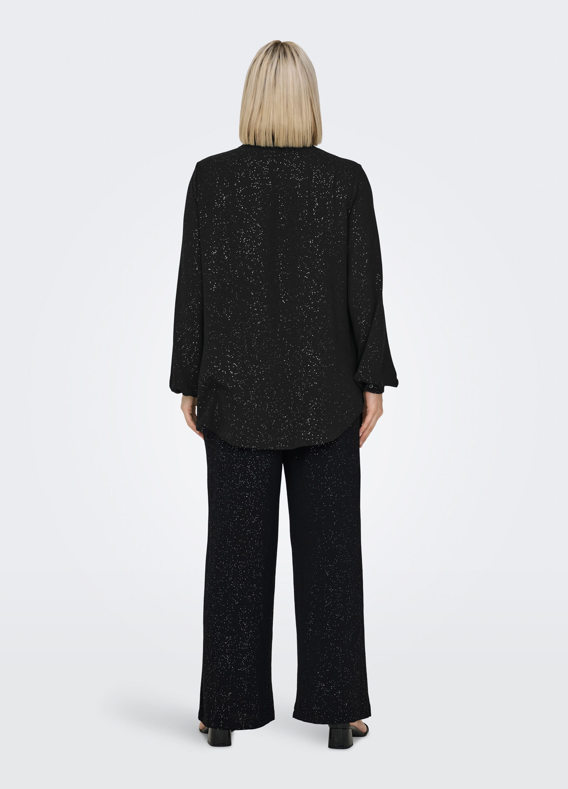 Camicia a maniche lunghe con colletto cinese_1