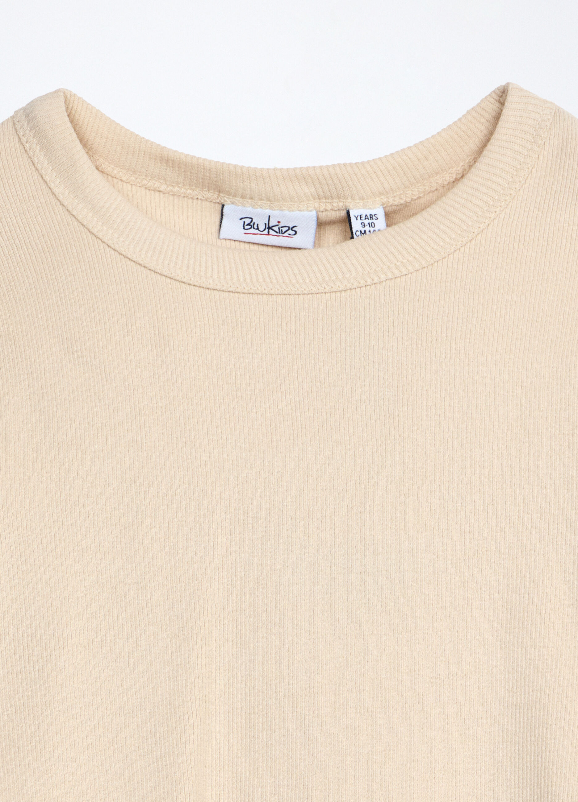 T-shirt in costina di cotone stretch ragazza_2