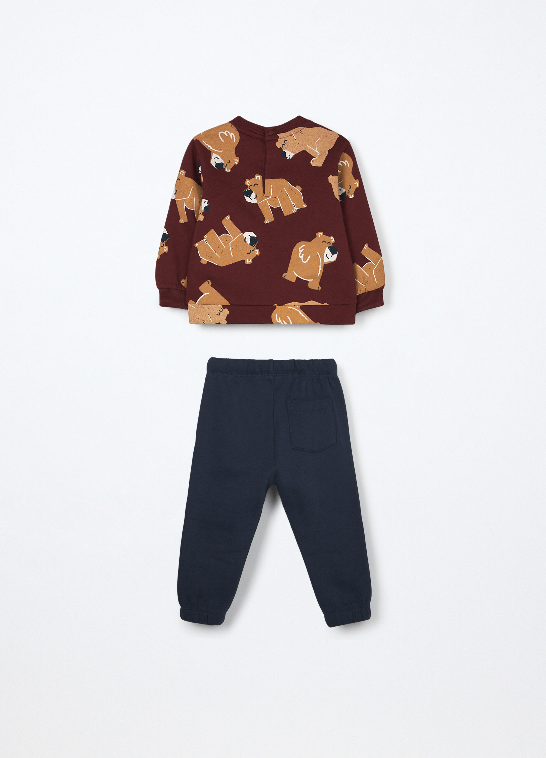 Jogging set in puro cotone fleece neonato_1