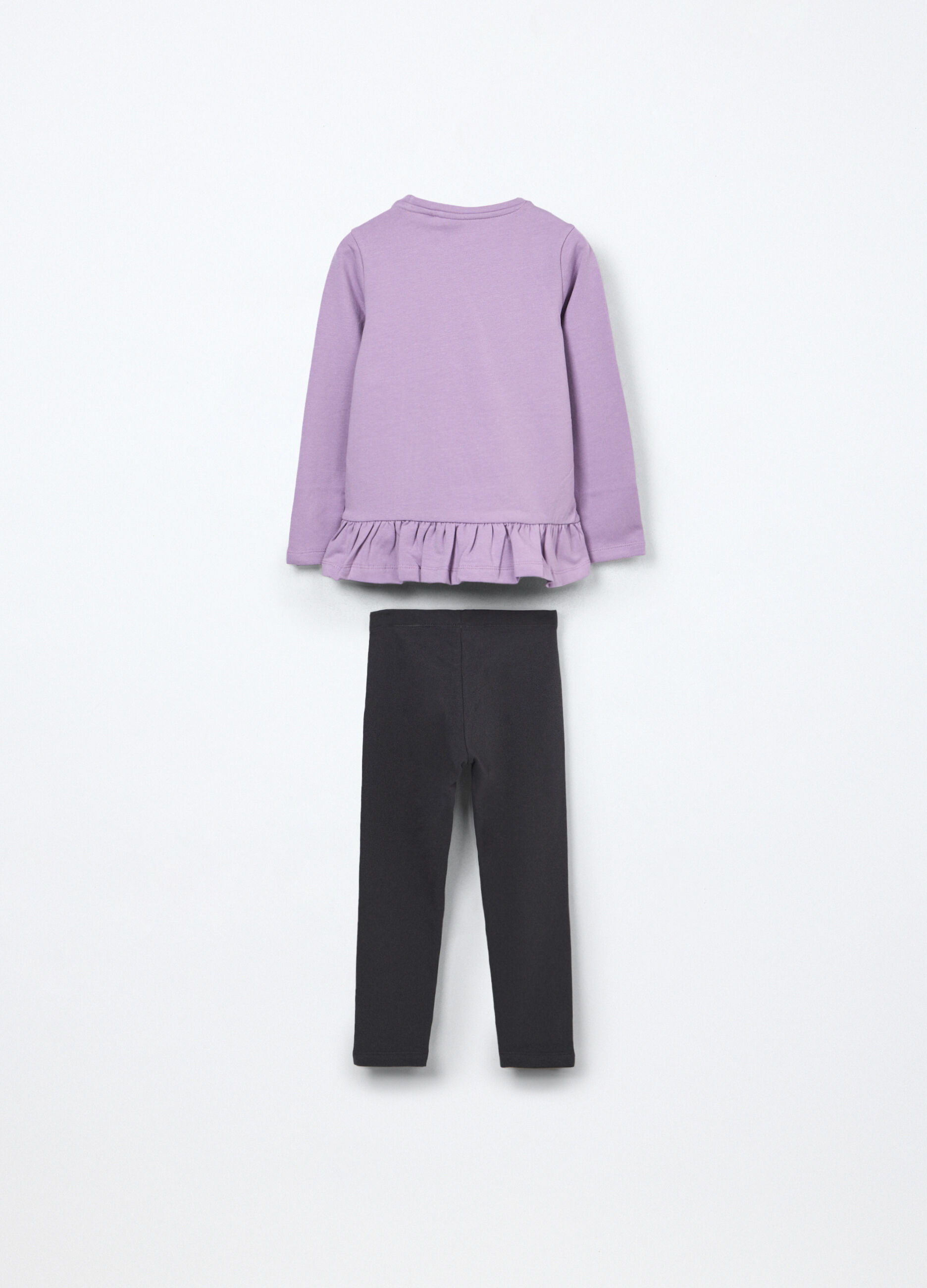 Jogging set in cotone fleece stretch bambina_1