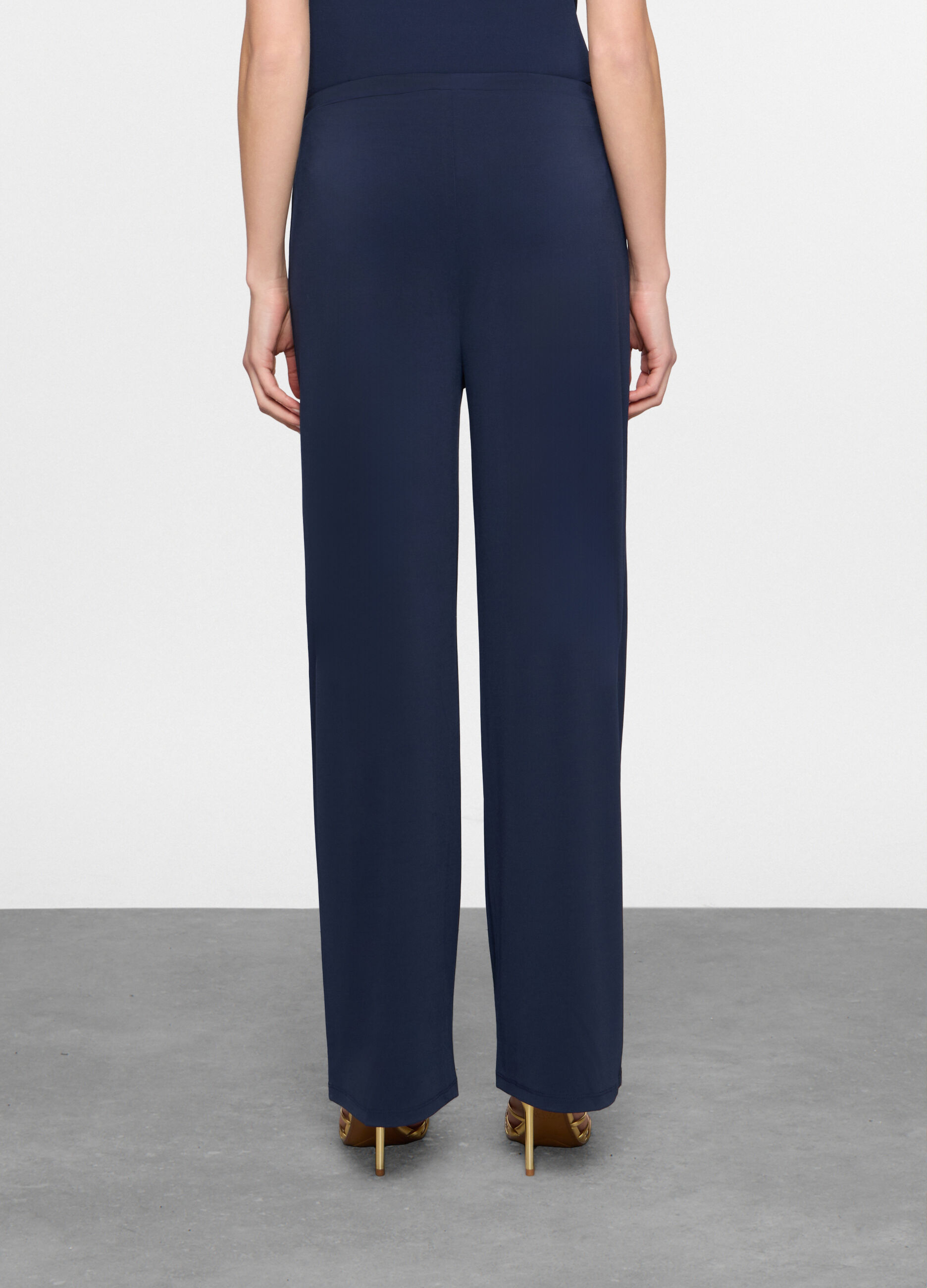 Pantaloni straight fit stretch donna_1