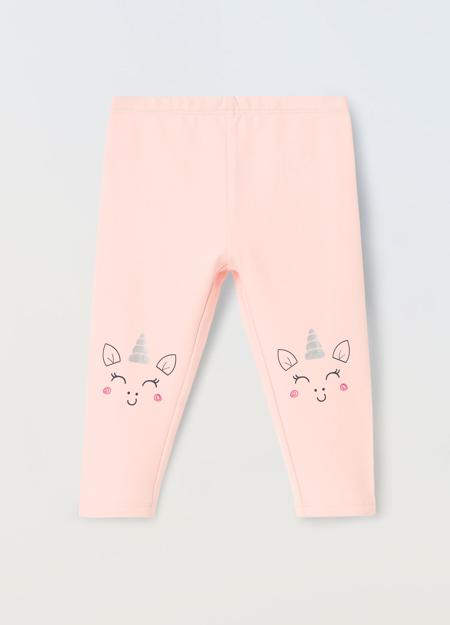 Leggings con stampa glitter neonata_0