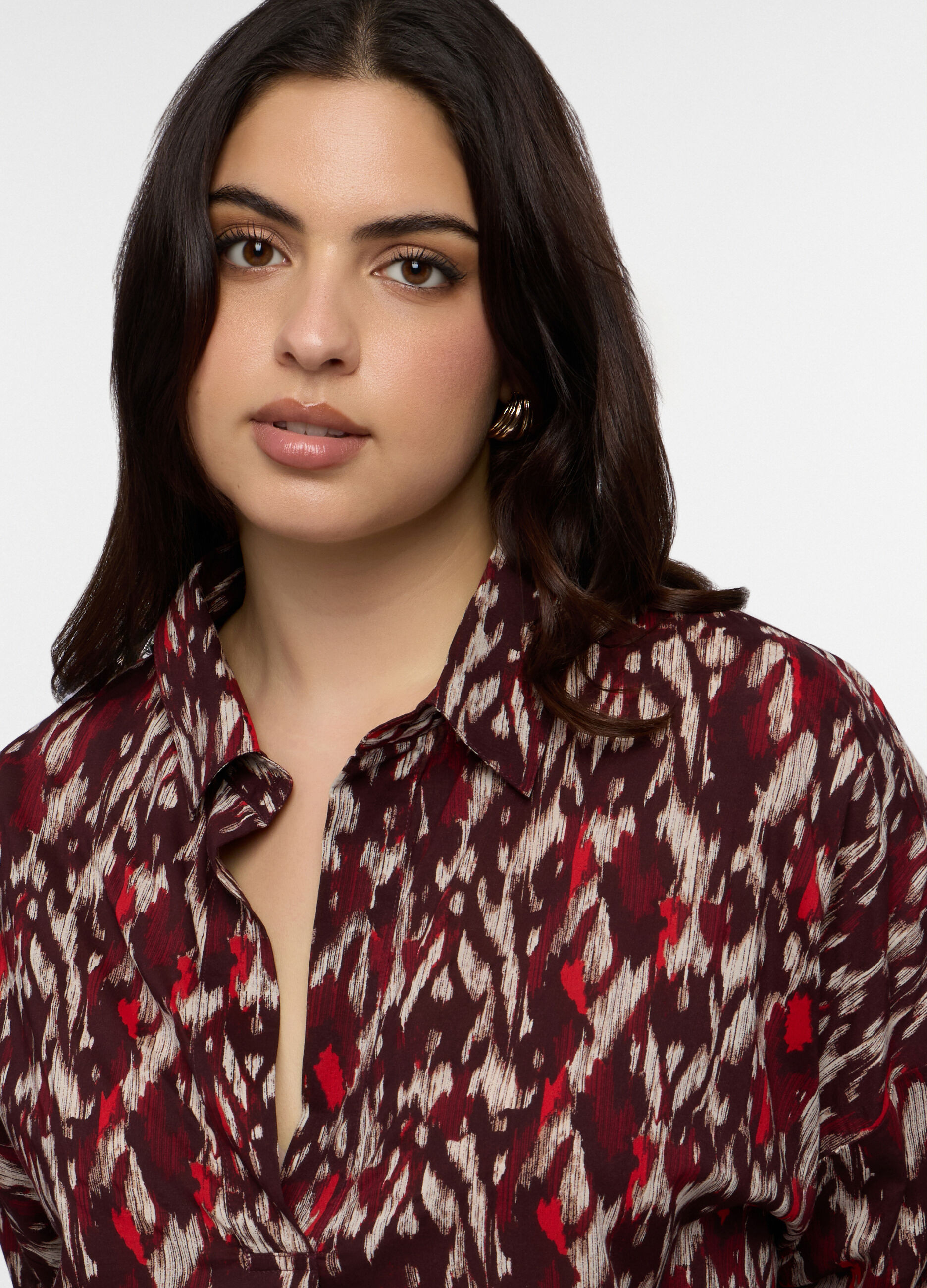 Blusa Fit Over in pura viscosa donna curvy_2