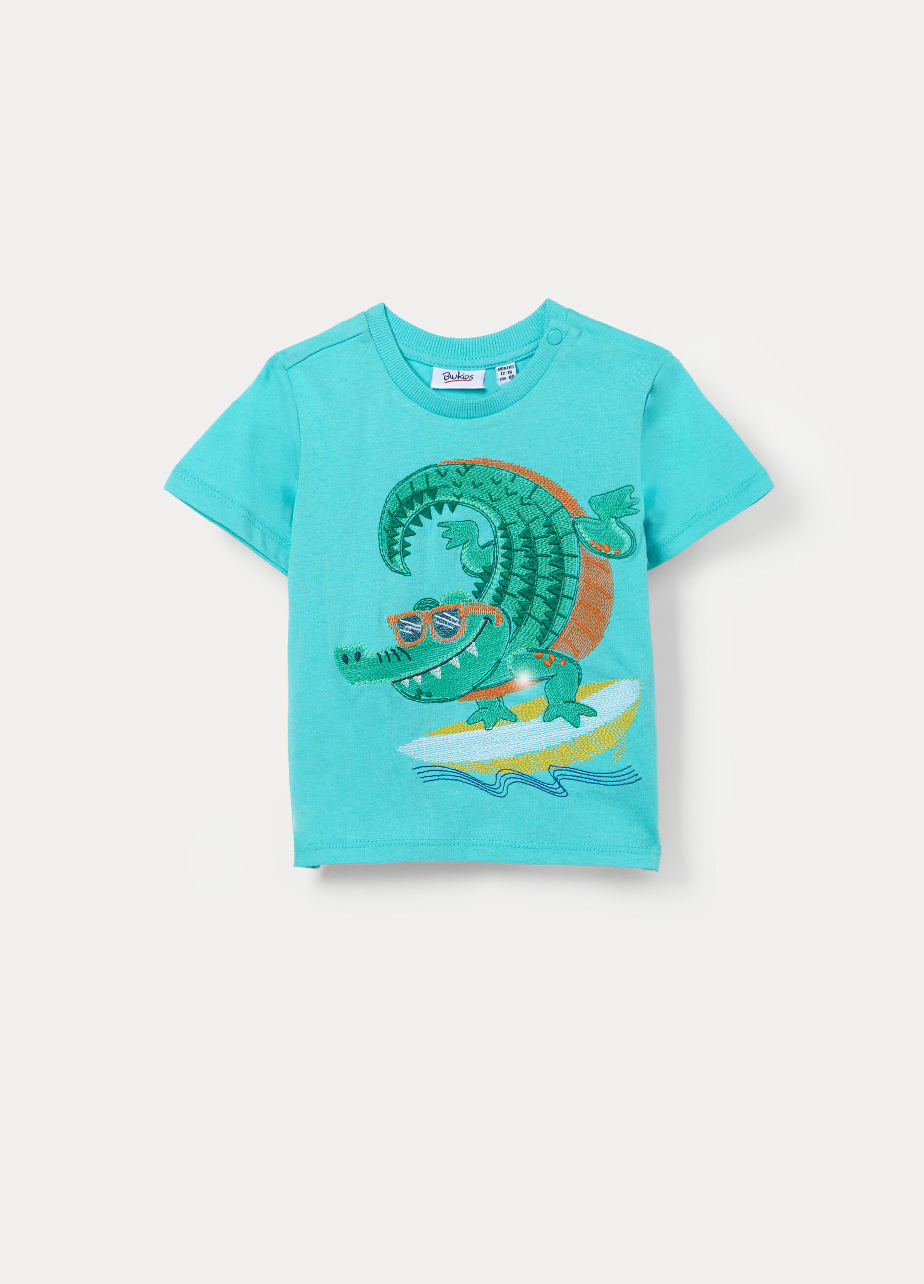T-shirt girocollo in jersey di puro cotone bimbo_0