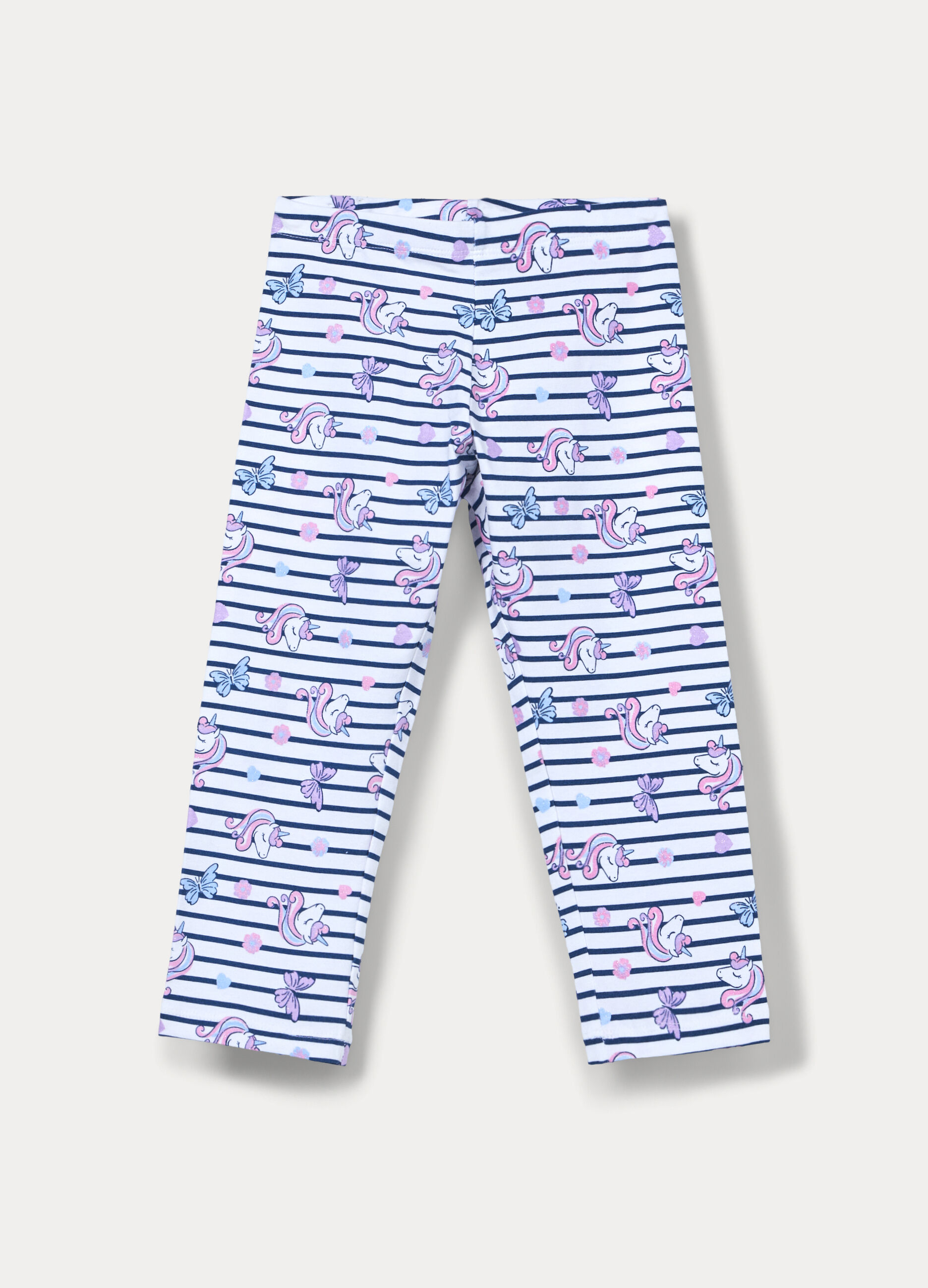 Leggings capri in jersey di cotone stretch bambina_0