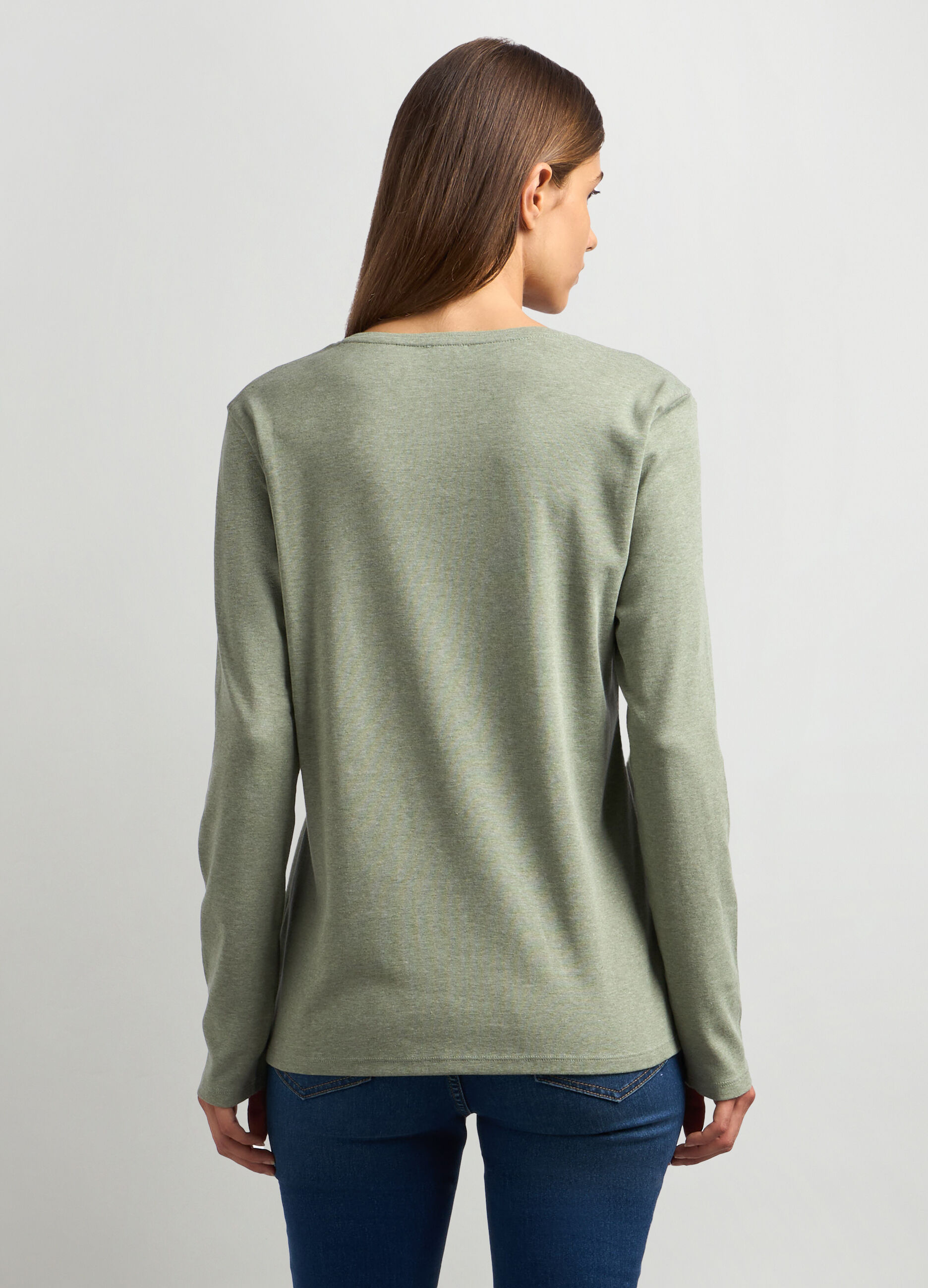 T-shirt in misto cotone mélange donna_1