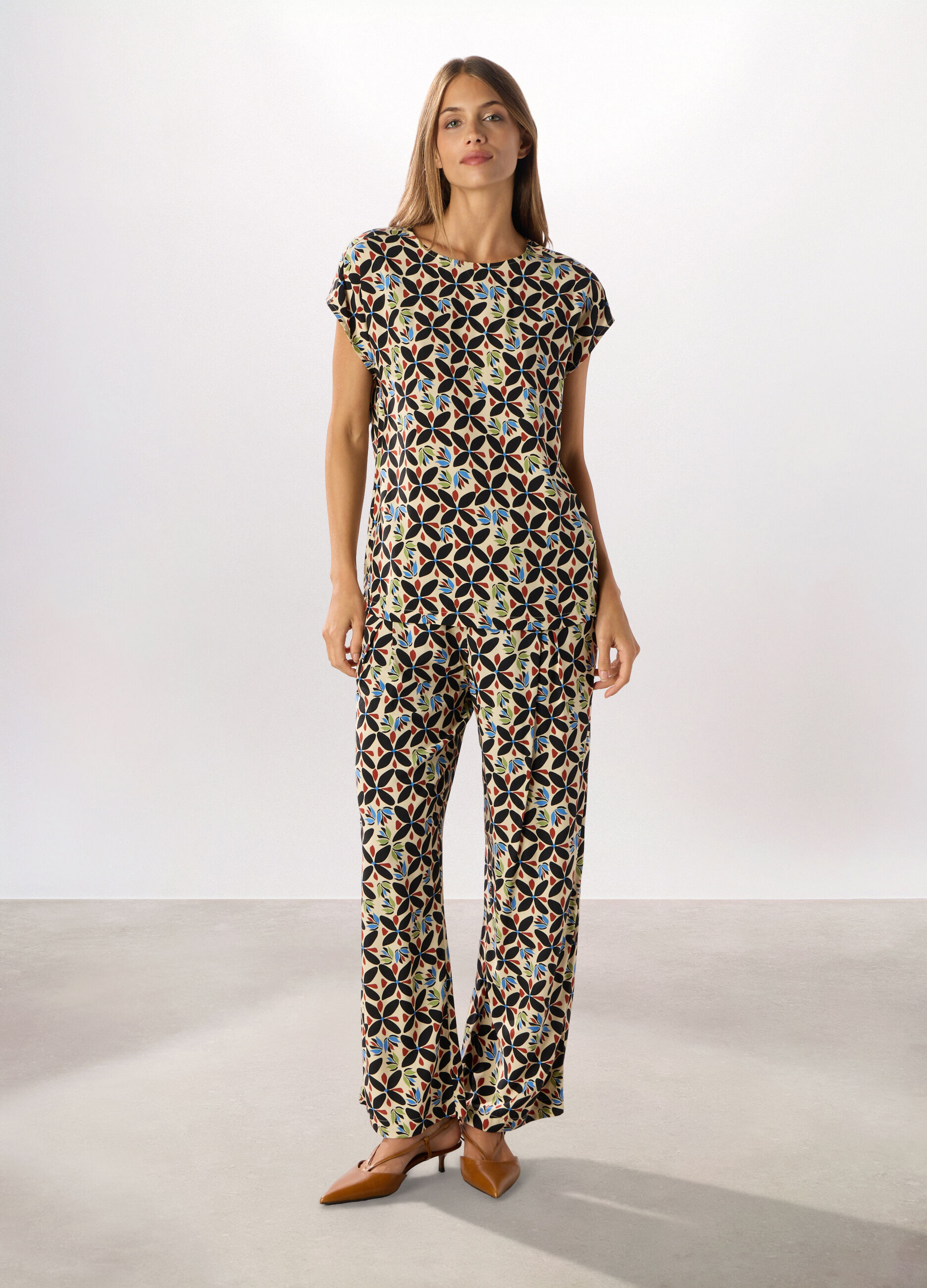 Pantaloni in pura viscosa donna_0