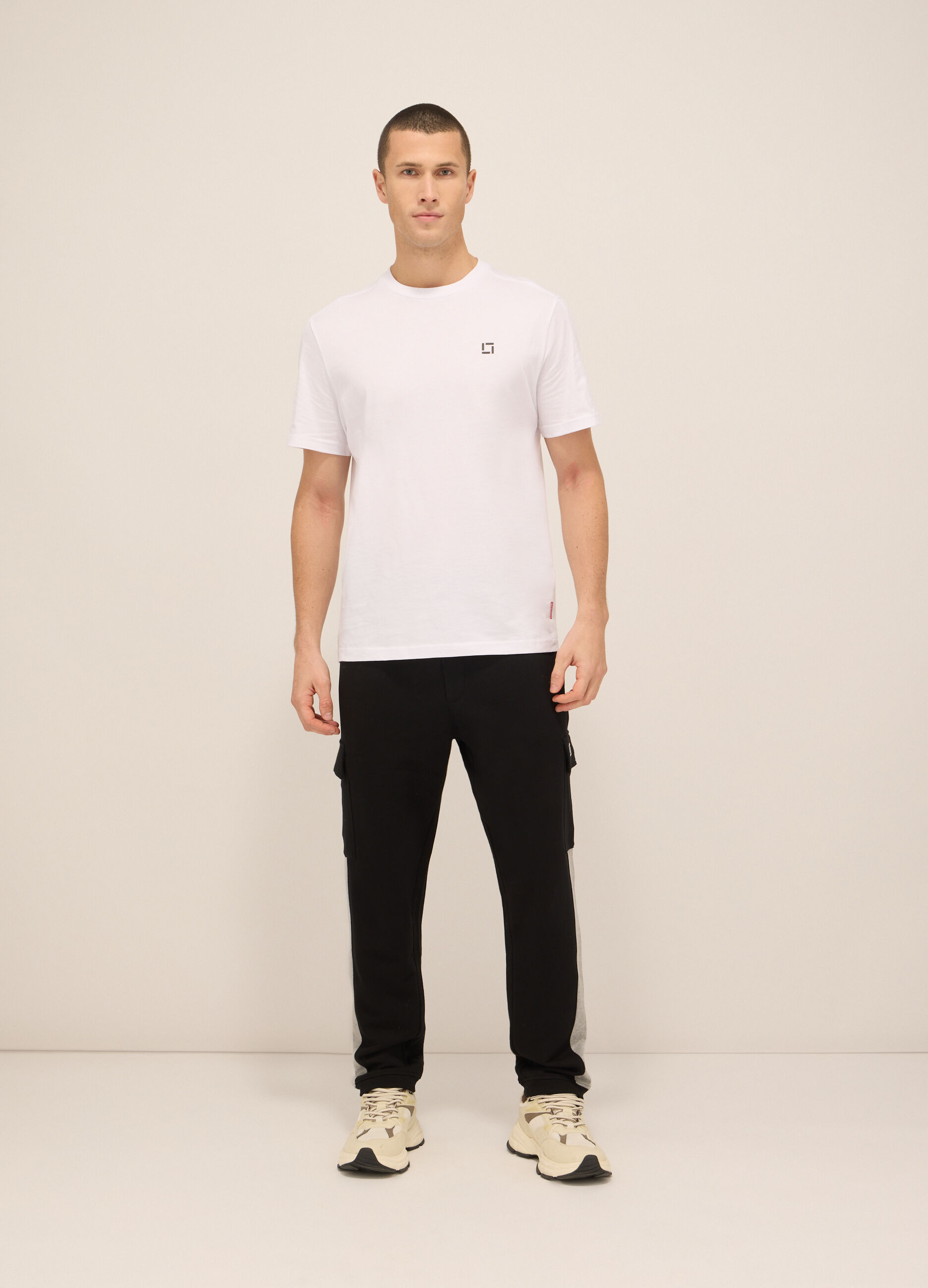 Jogger sportivi in misto cotone uomo_0