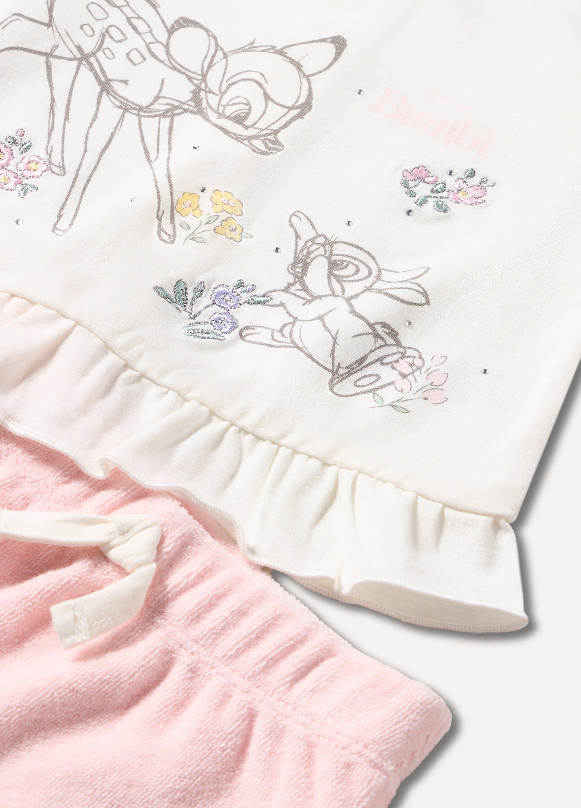 Set Bambi con ricami e stampa neonata_1