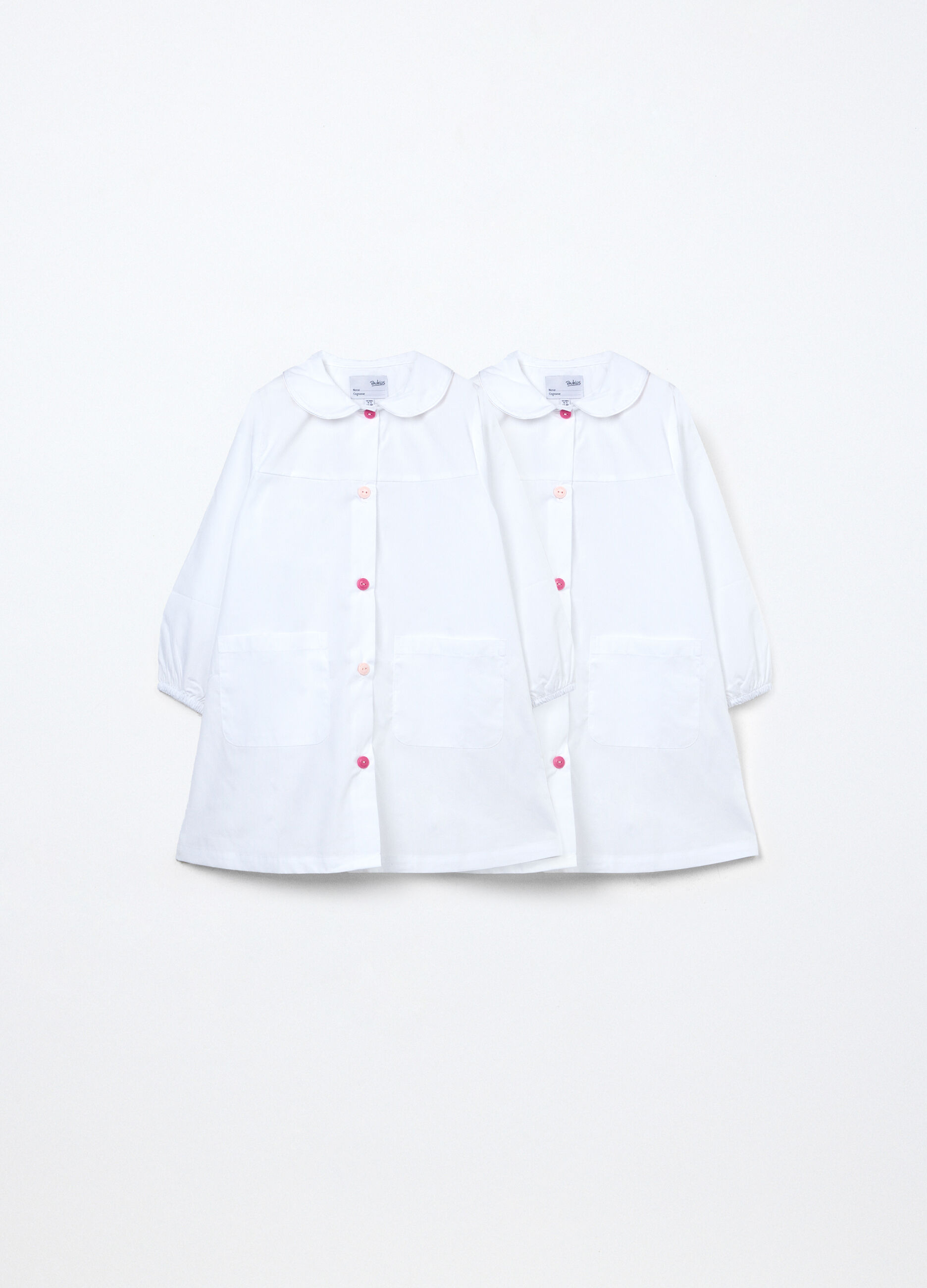 Pack 2 grembiuli misto cotone bambina _0