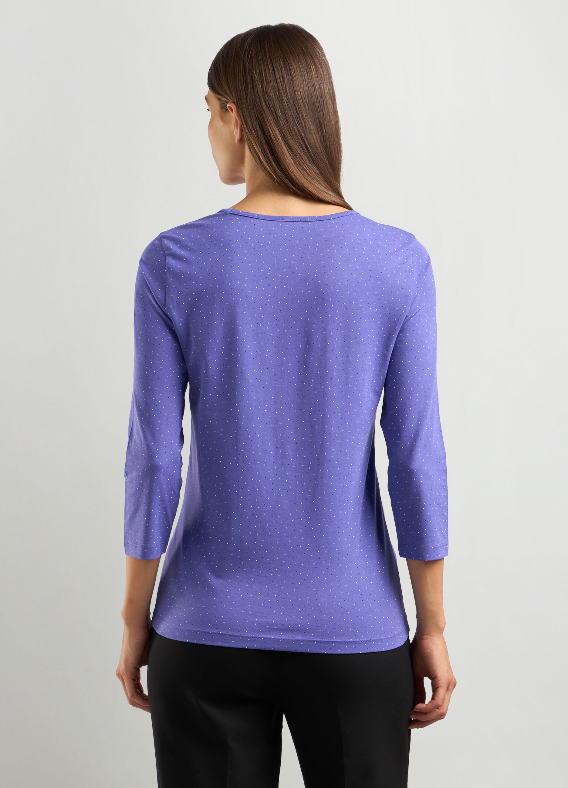 T-shirt in jersey di cotone stretch donna_1