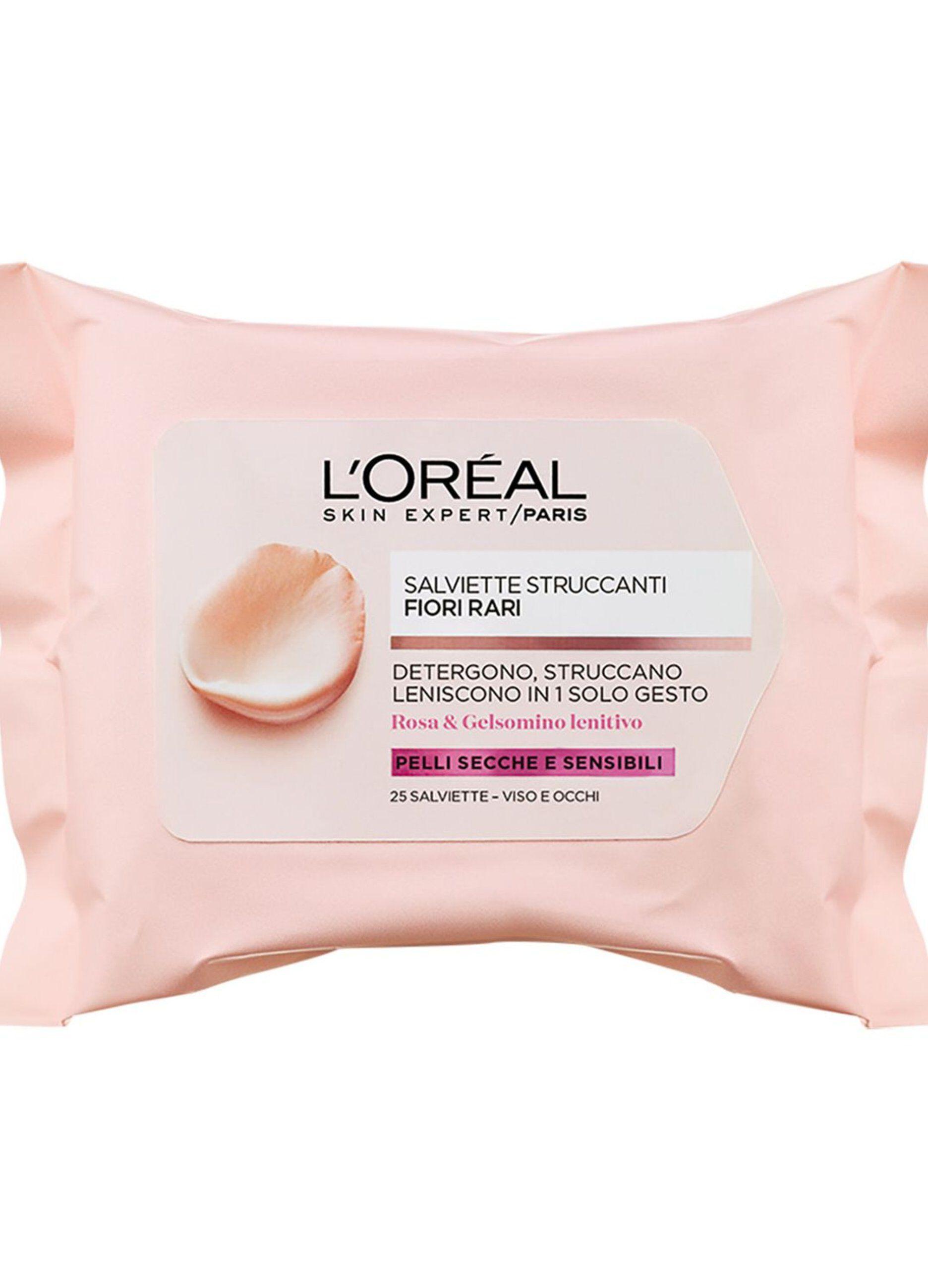 L'Oréal Paris Salviette Struccanti Fiori Rari, Strucca e Idrata la Pelle, per Pelli Secche e Sensibili.