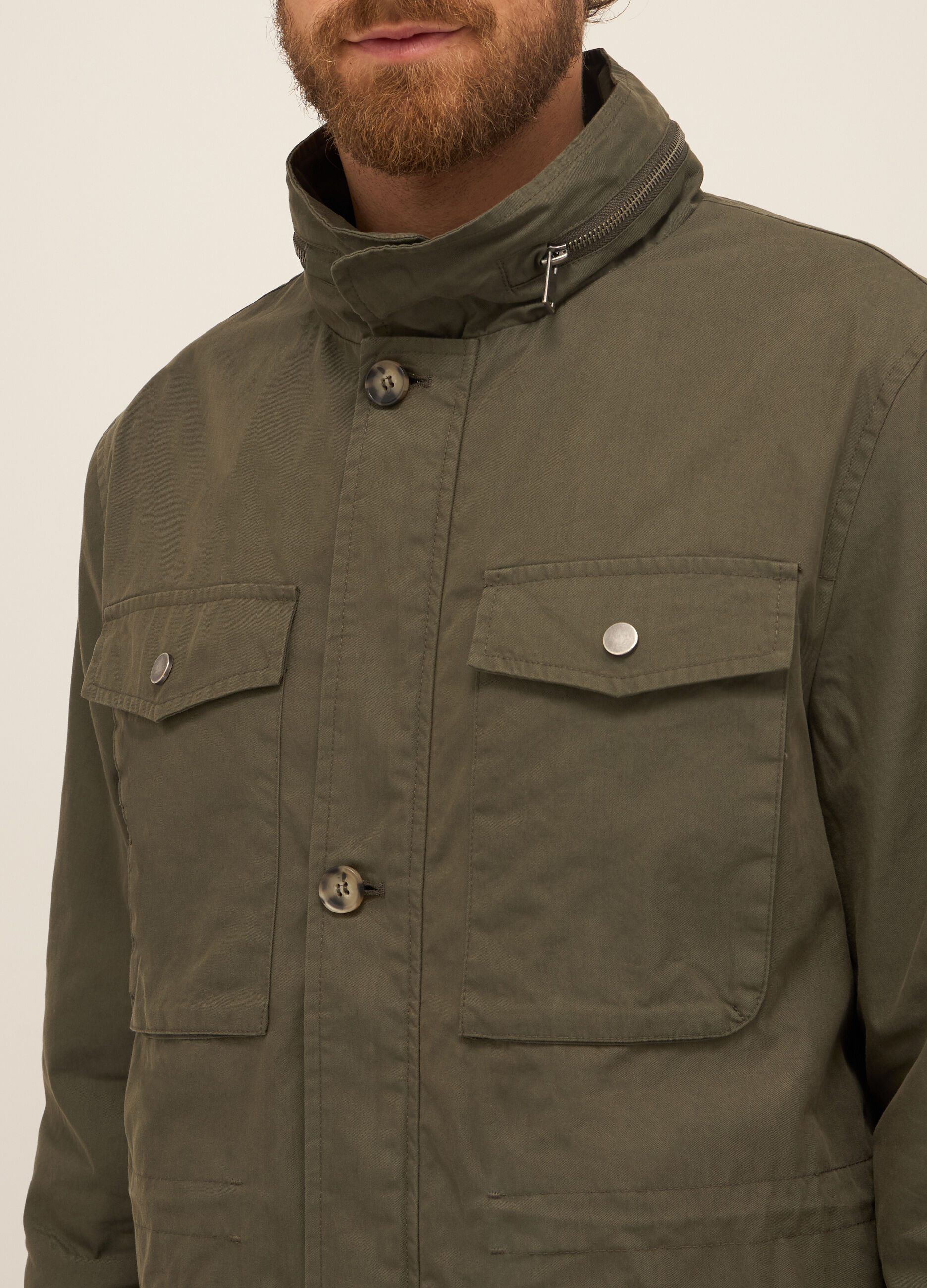 Parka leggero in misto cotone uomo_2