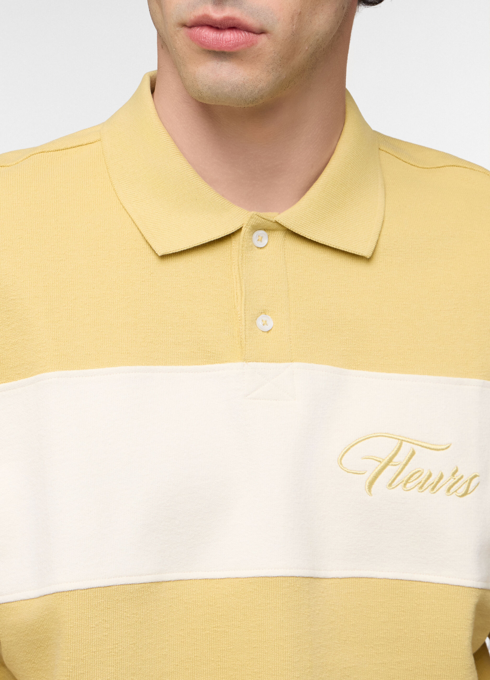 Polo a maniche corte Fleurs in cotone uomo_2