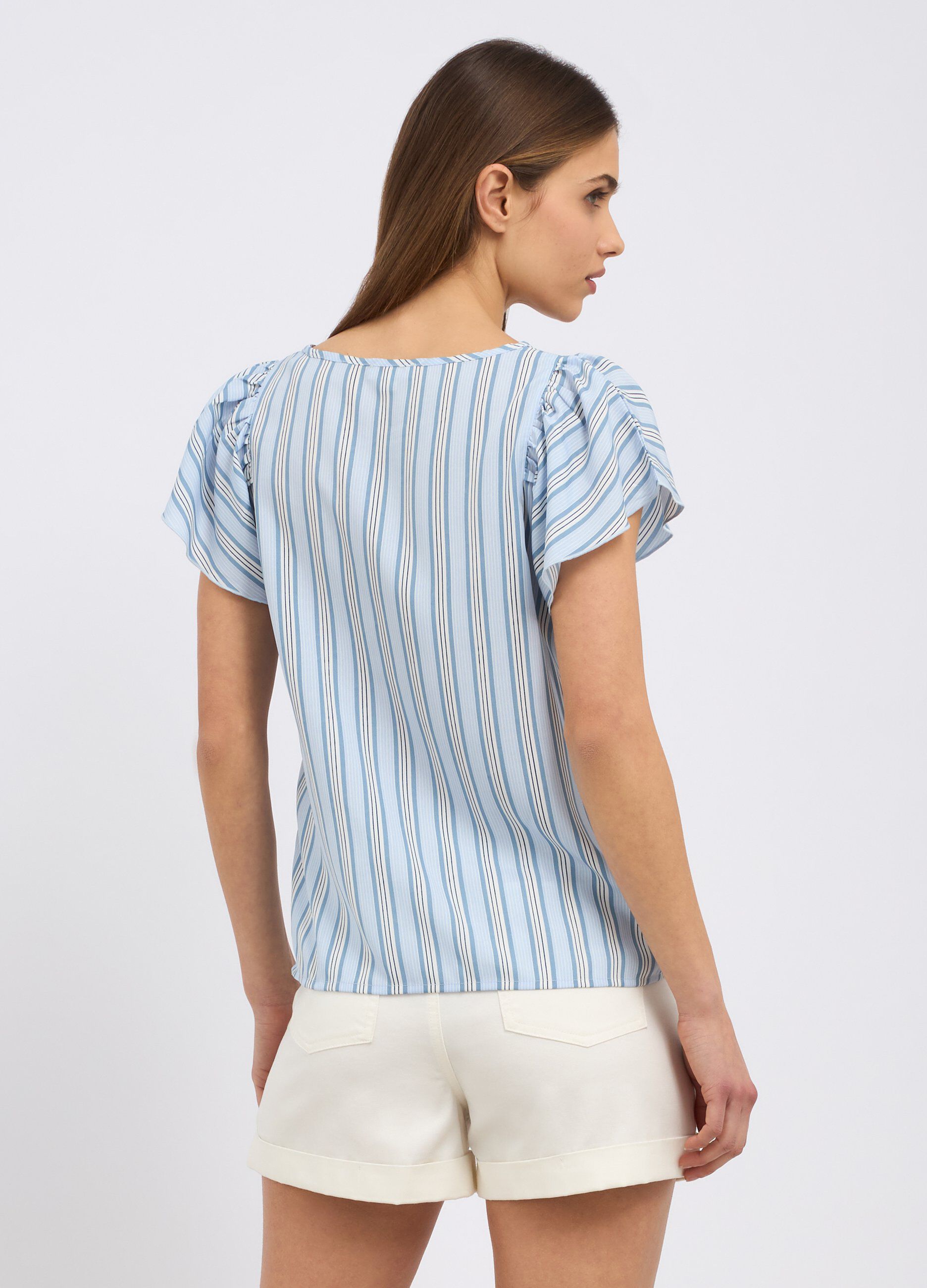 Blusa con maniche ad aletta donna_1