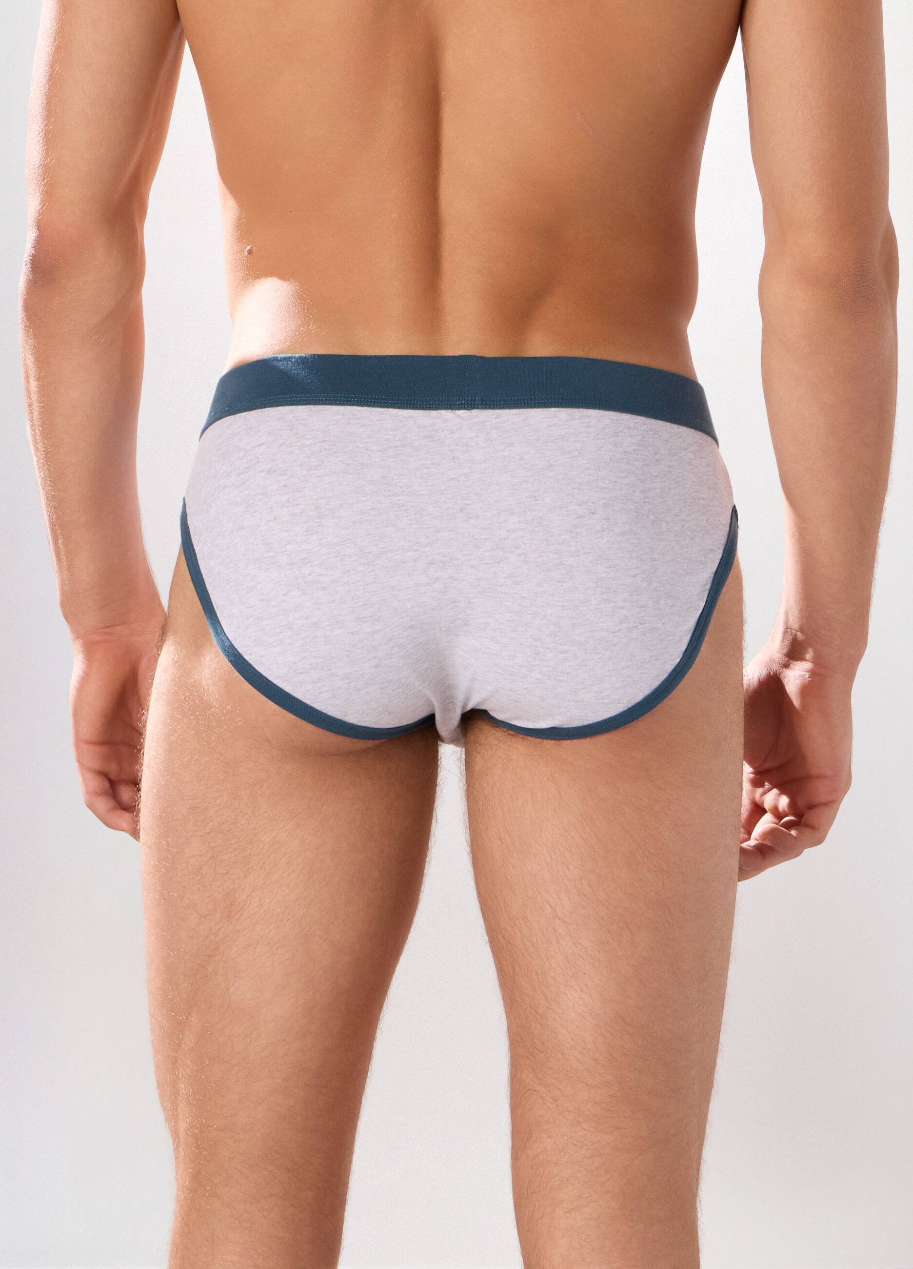 Slip in cotone stretch a contrasto uomo_2