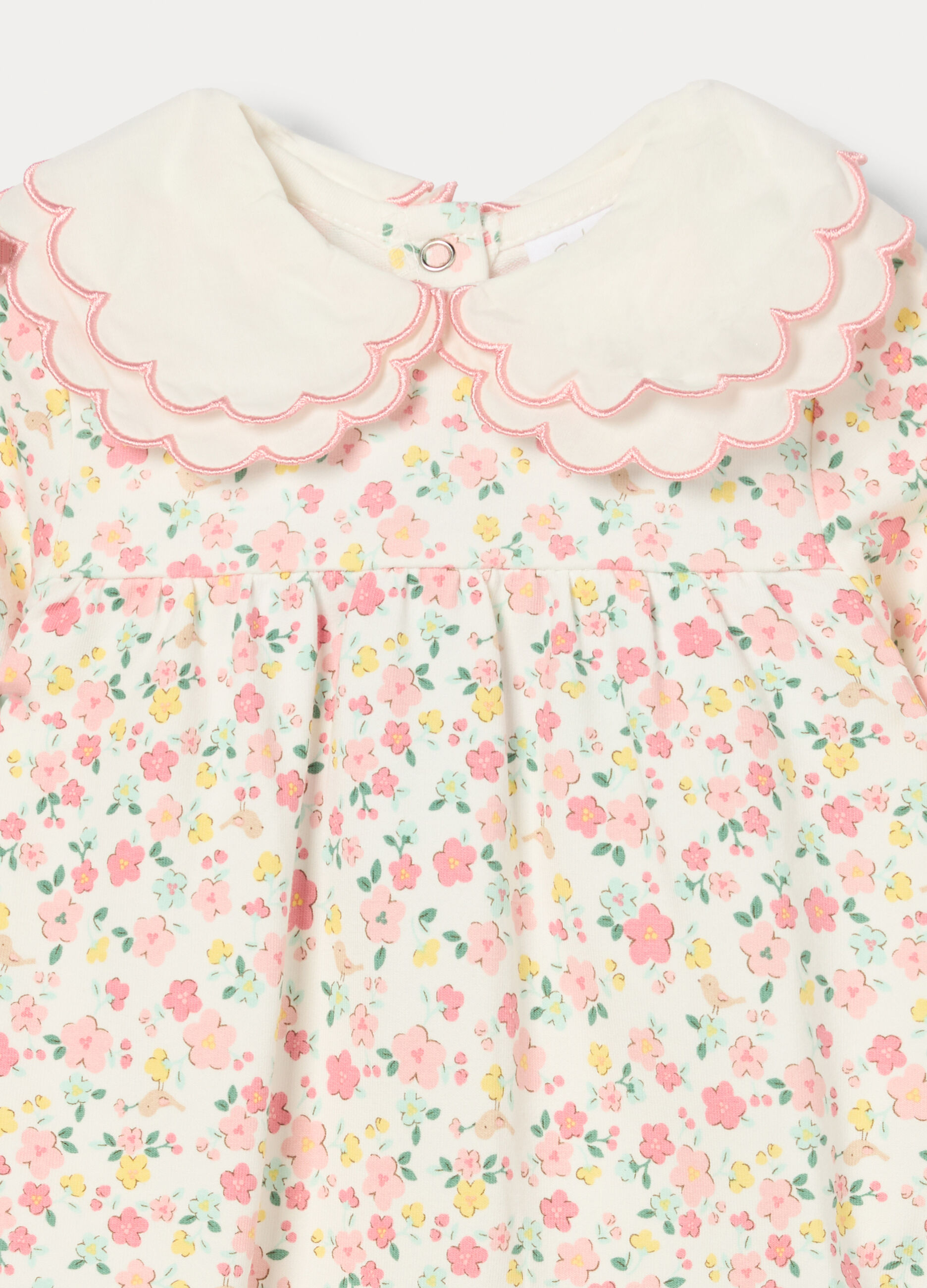 Tutina in french terry di cotone stretch neonata_2