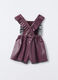 Vestito salopette con rouches bimba_1