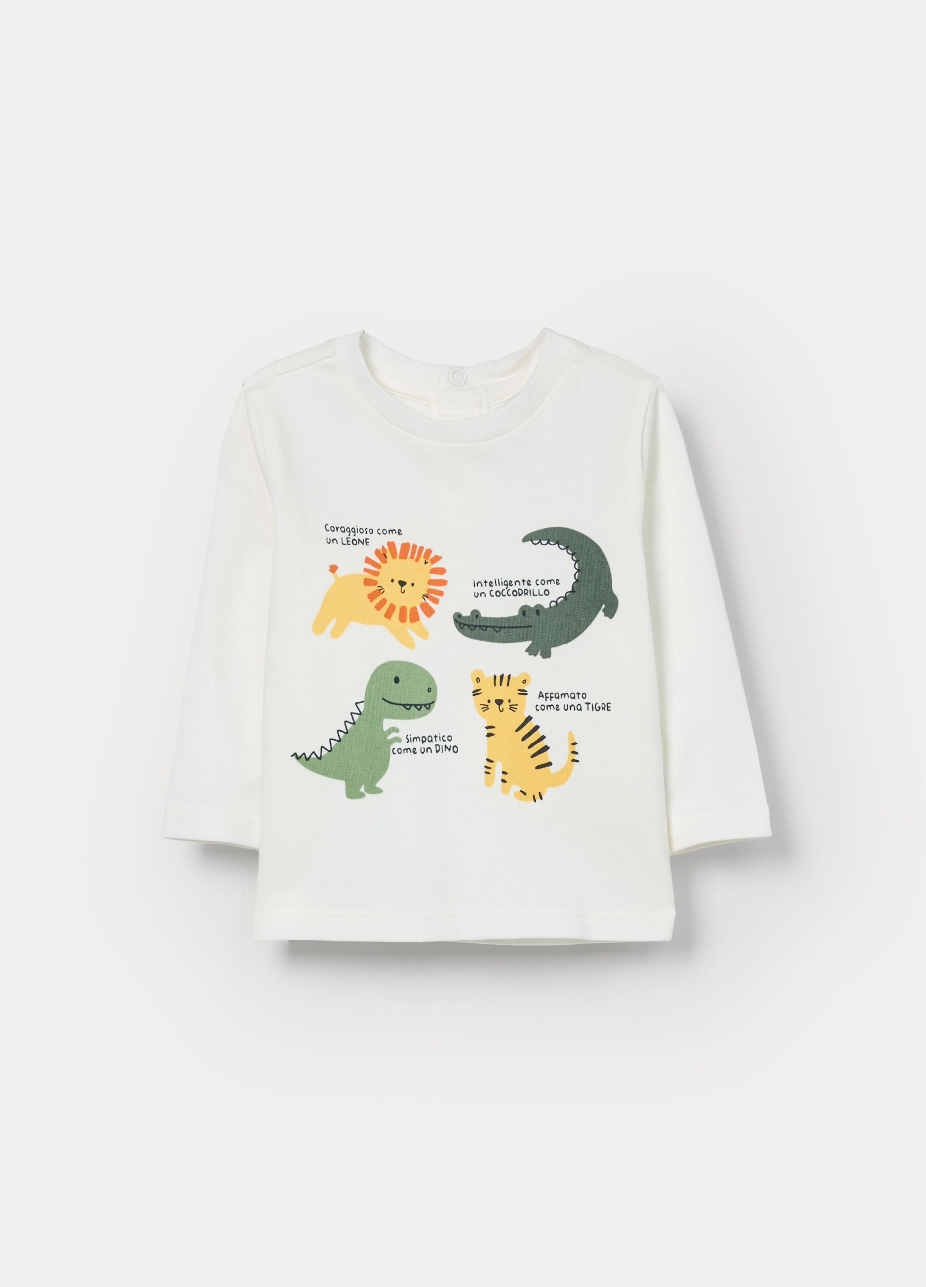 T-shirt in jersey di cotone stretch neonato_0