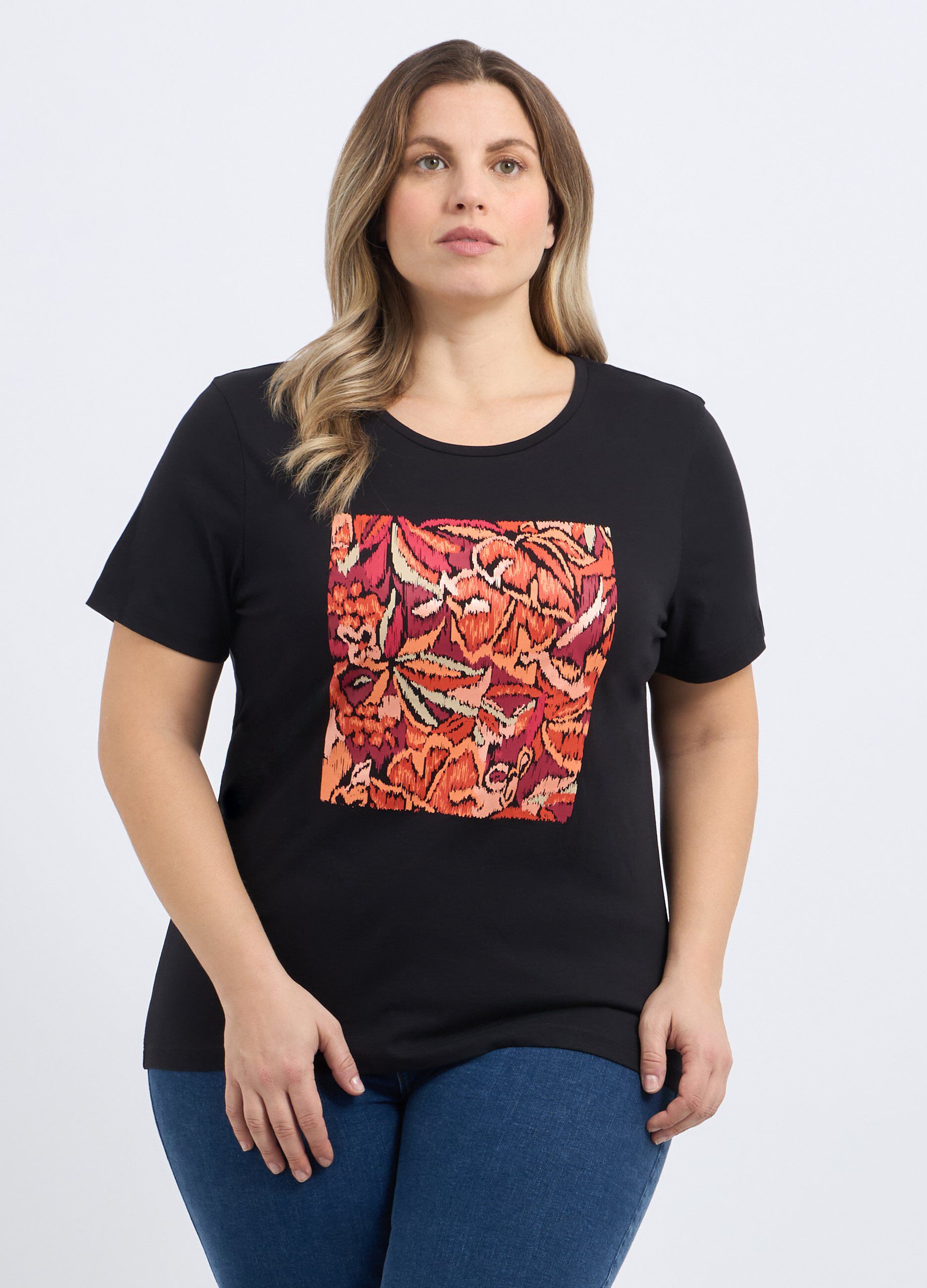 T-shirt in puro cotone donna curvy_0