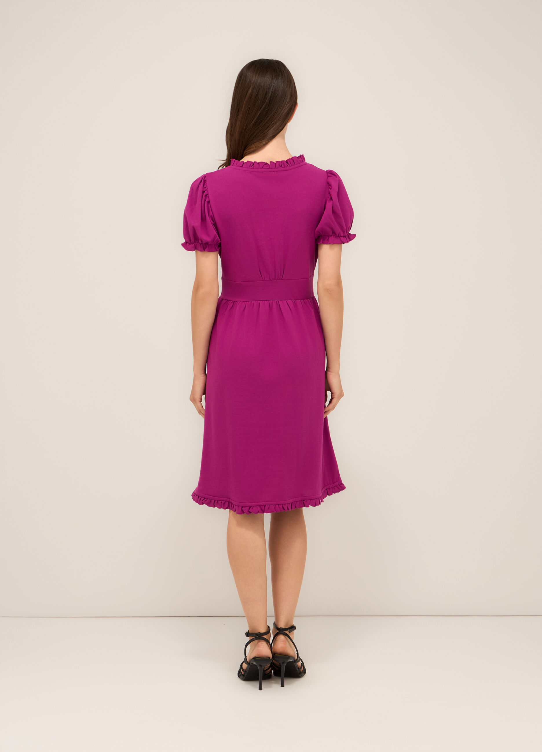 Abito corto in cotone stretch piqué donna_1