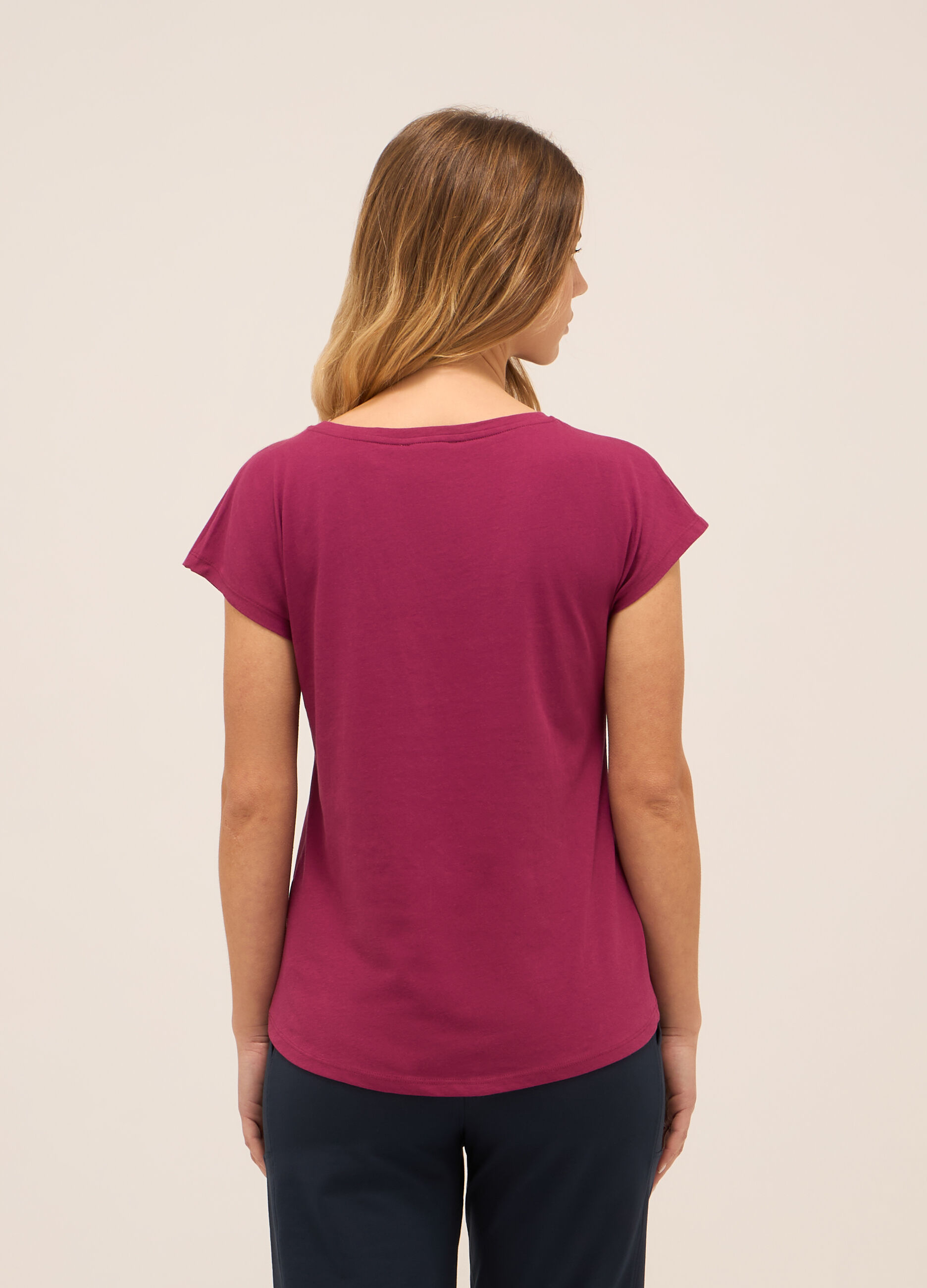 T-shirt in jersey di puro cotone donna_1