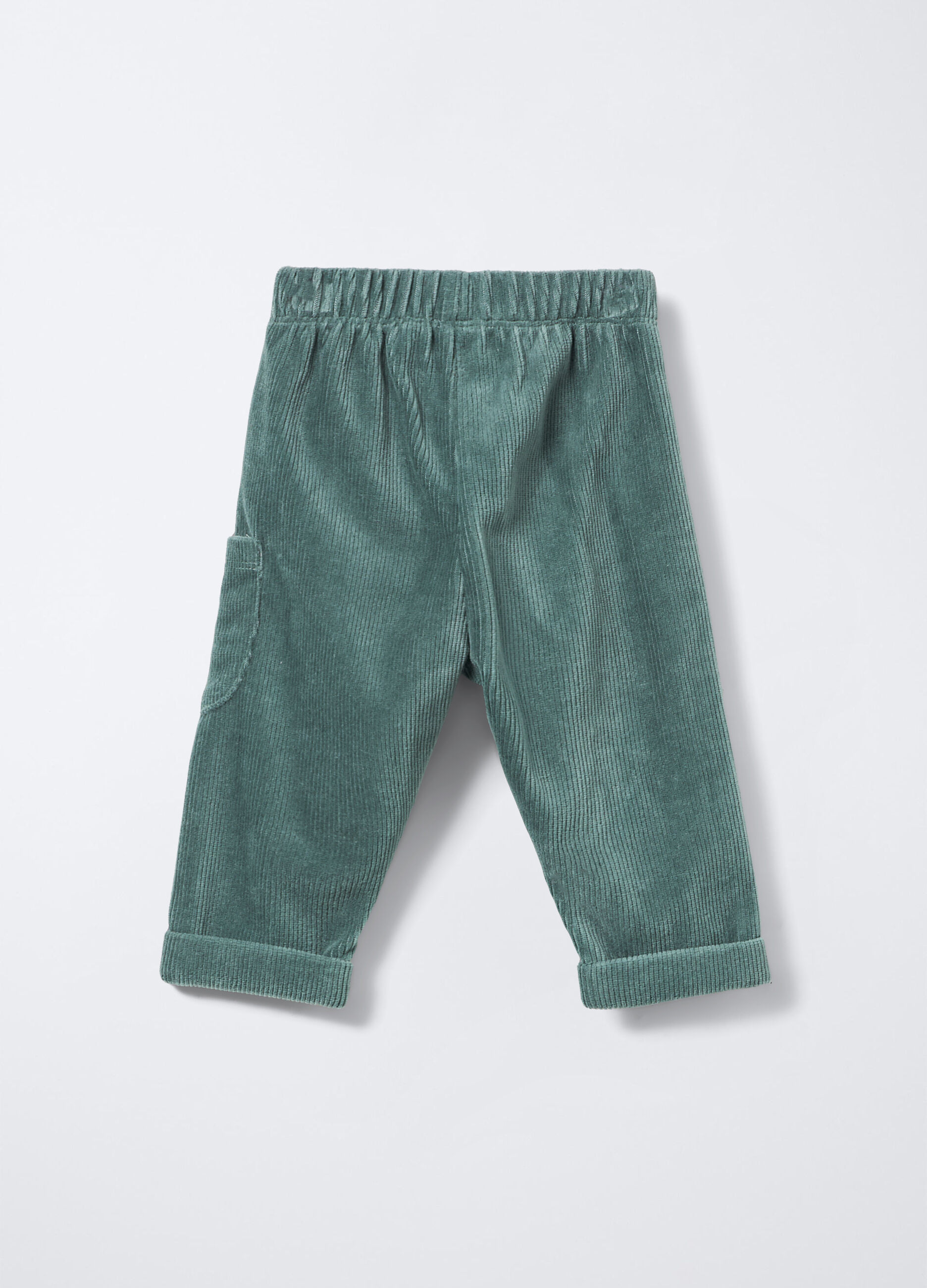 Pantaloni velour in costina neonato